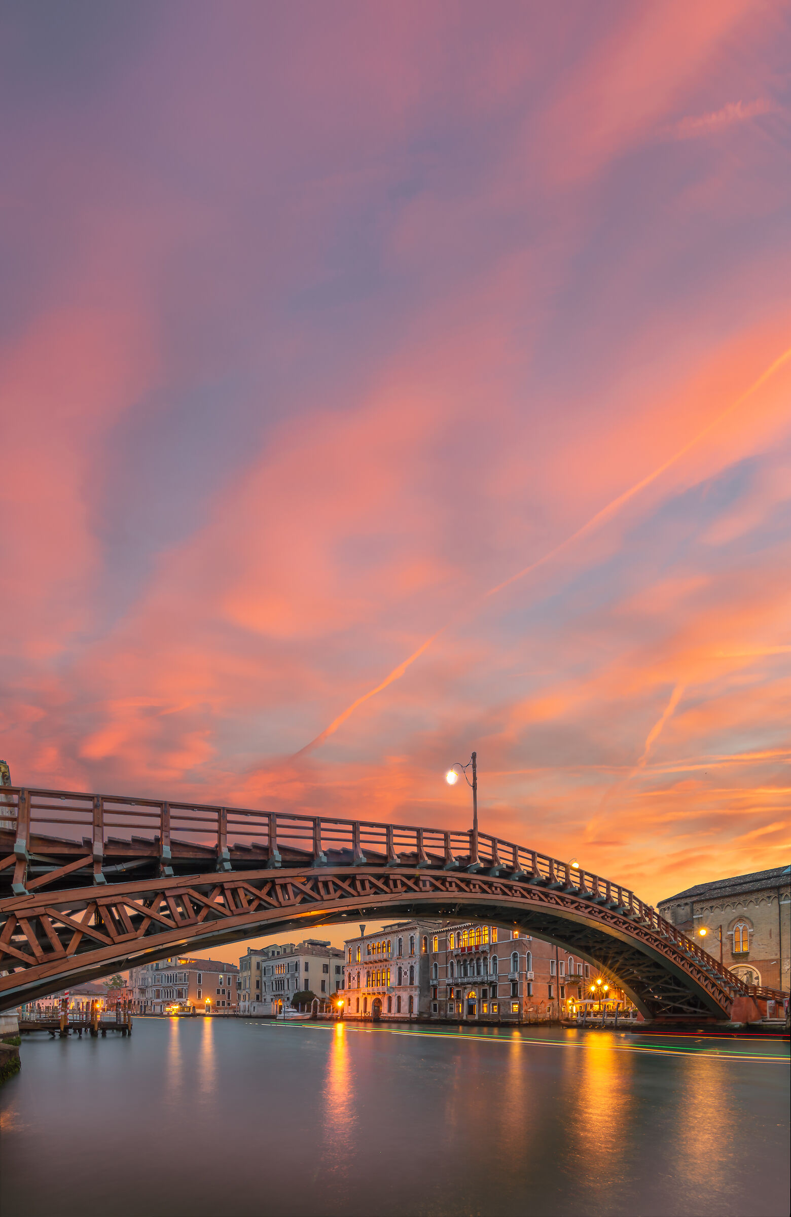 Tramonto sopra il Ponte dell'Accademia, Venezia