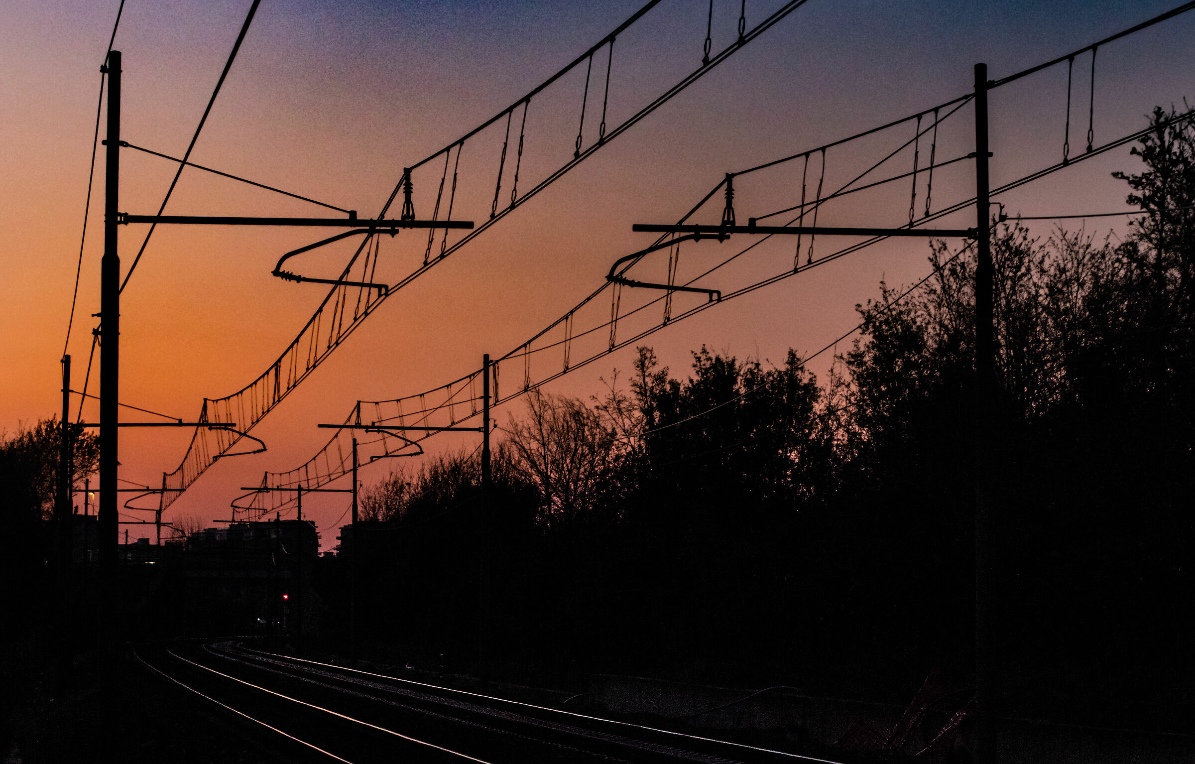 Ferrovia al tramonto