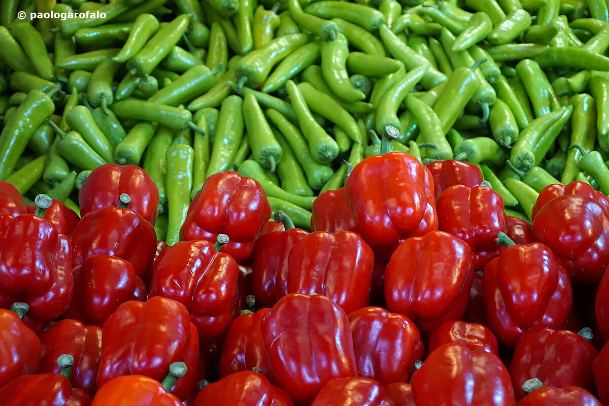 Red peppers (Half and half)