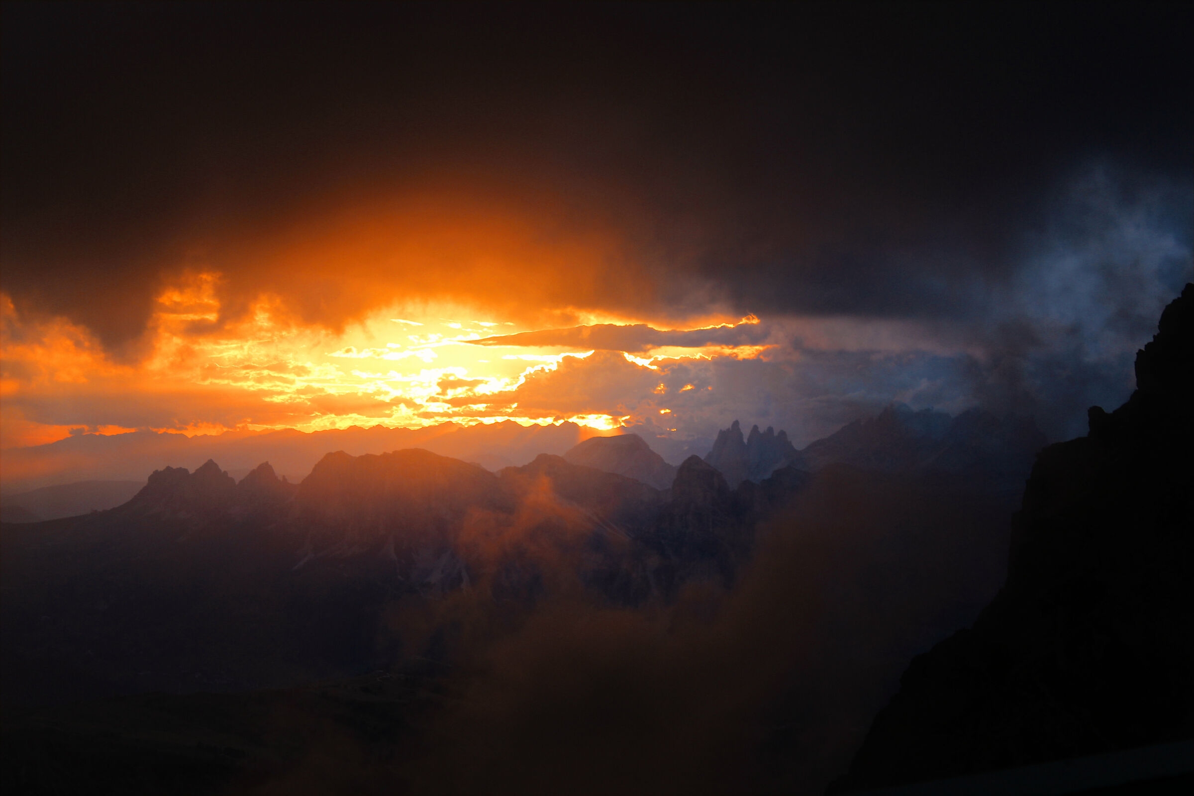 Sunset in the Dolomites