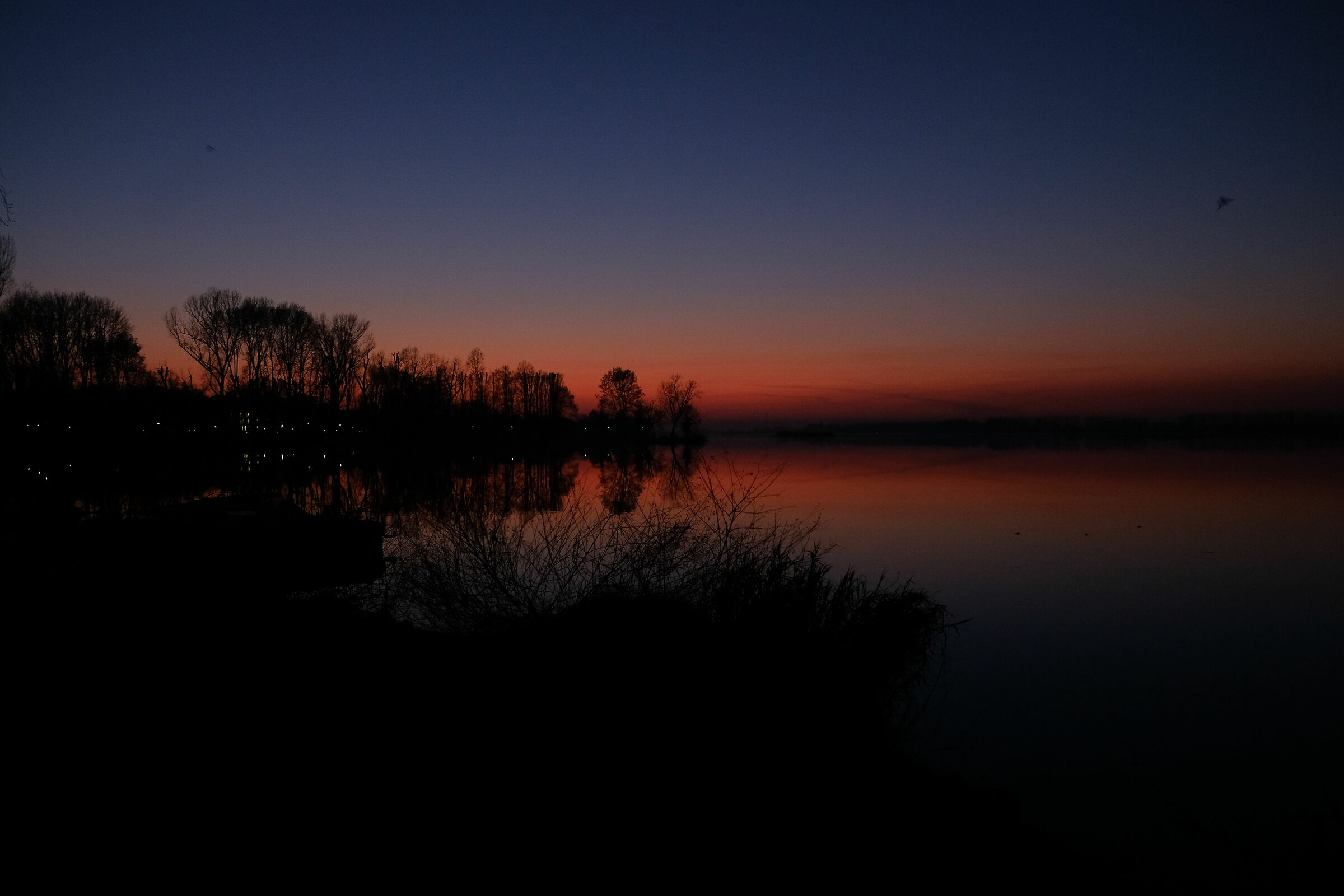 Sunset on the lake Above in Mantua
