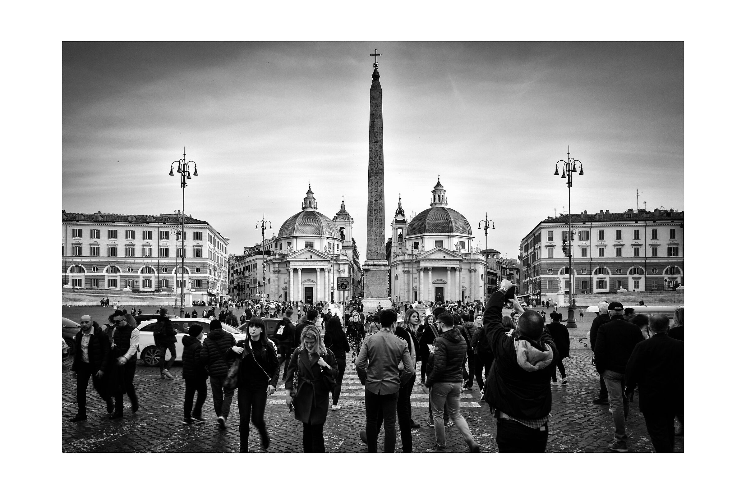 Confusione in Piazza del Popolo