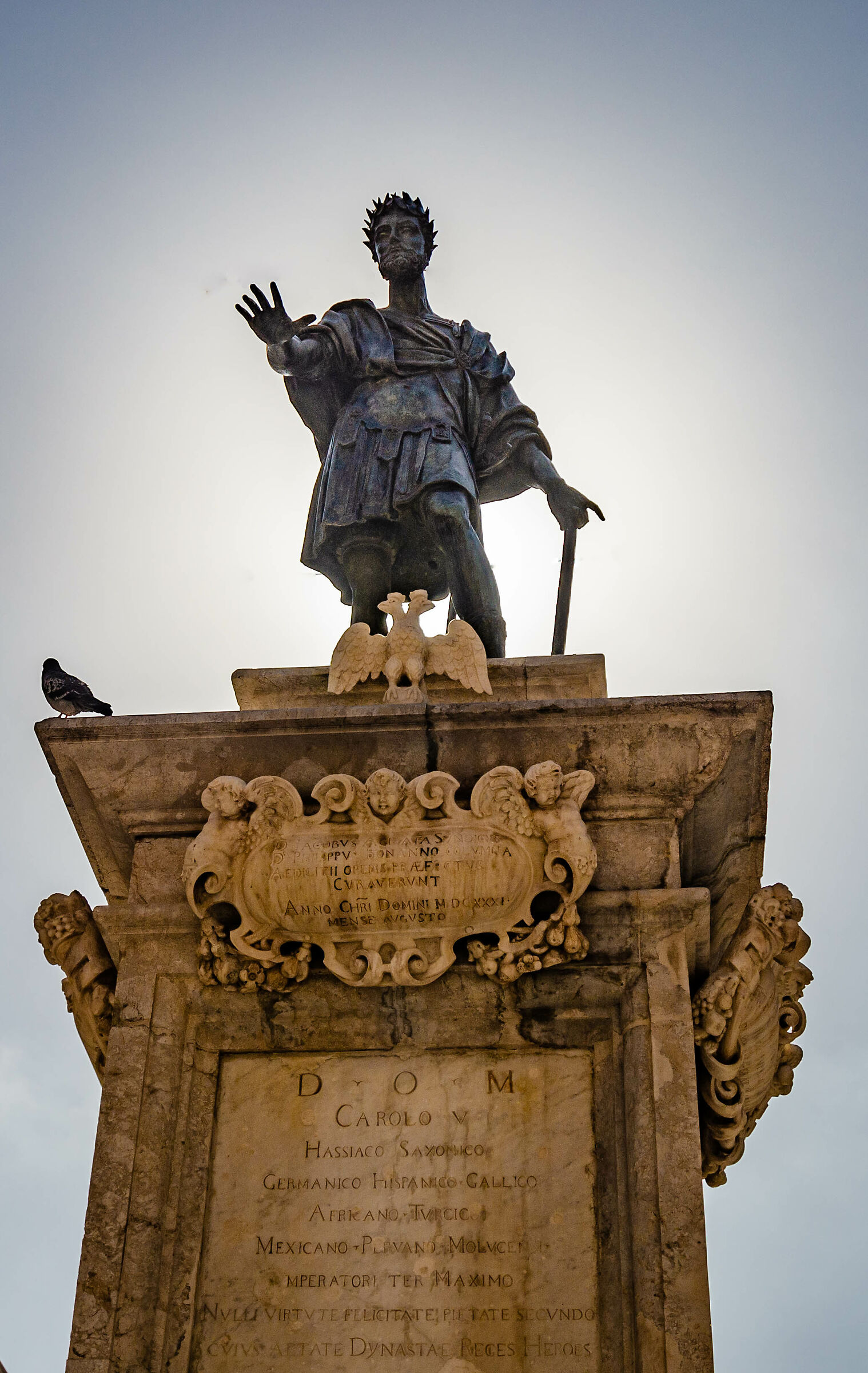 Statua Carlo V piazza bolognini