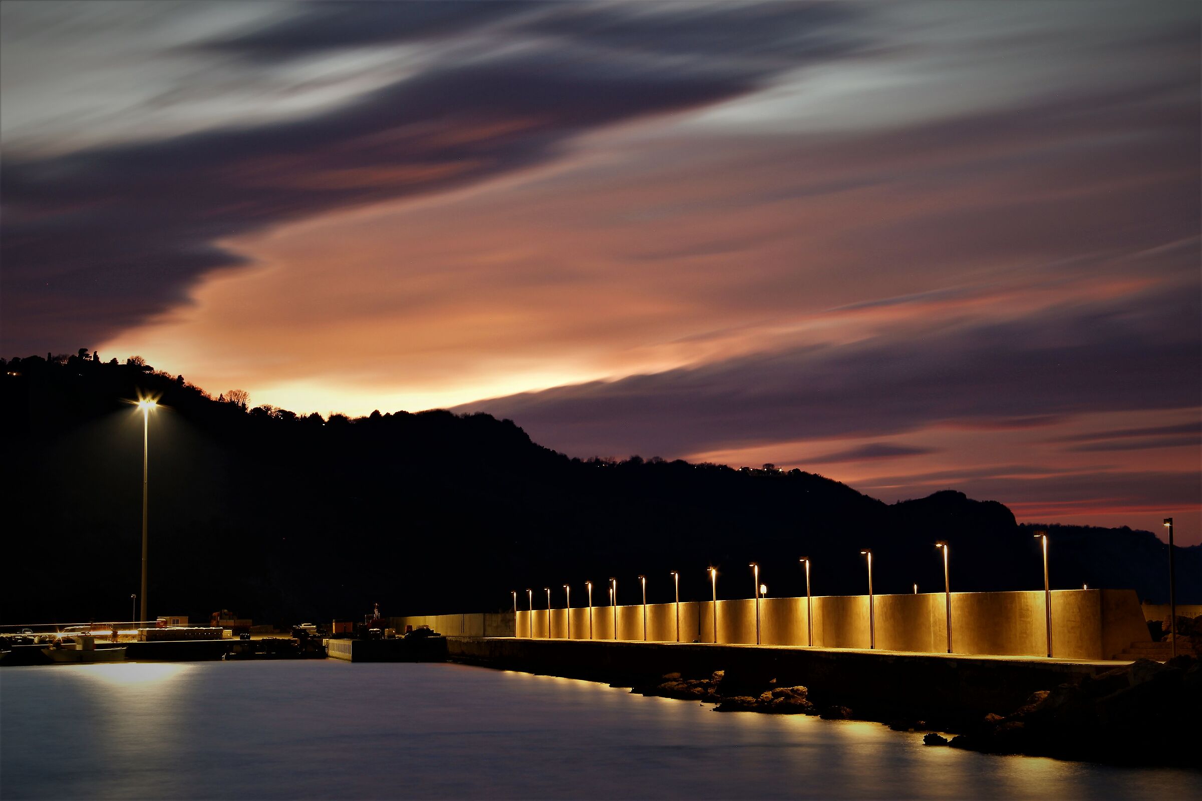 Port of Pesro Winter sunset