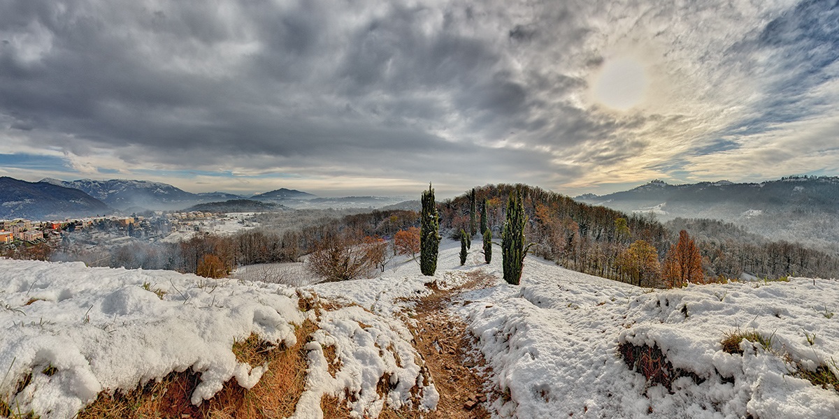 Panorama from the hill cypress - Curone Valley