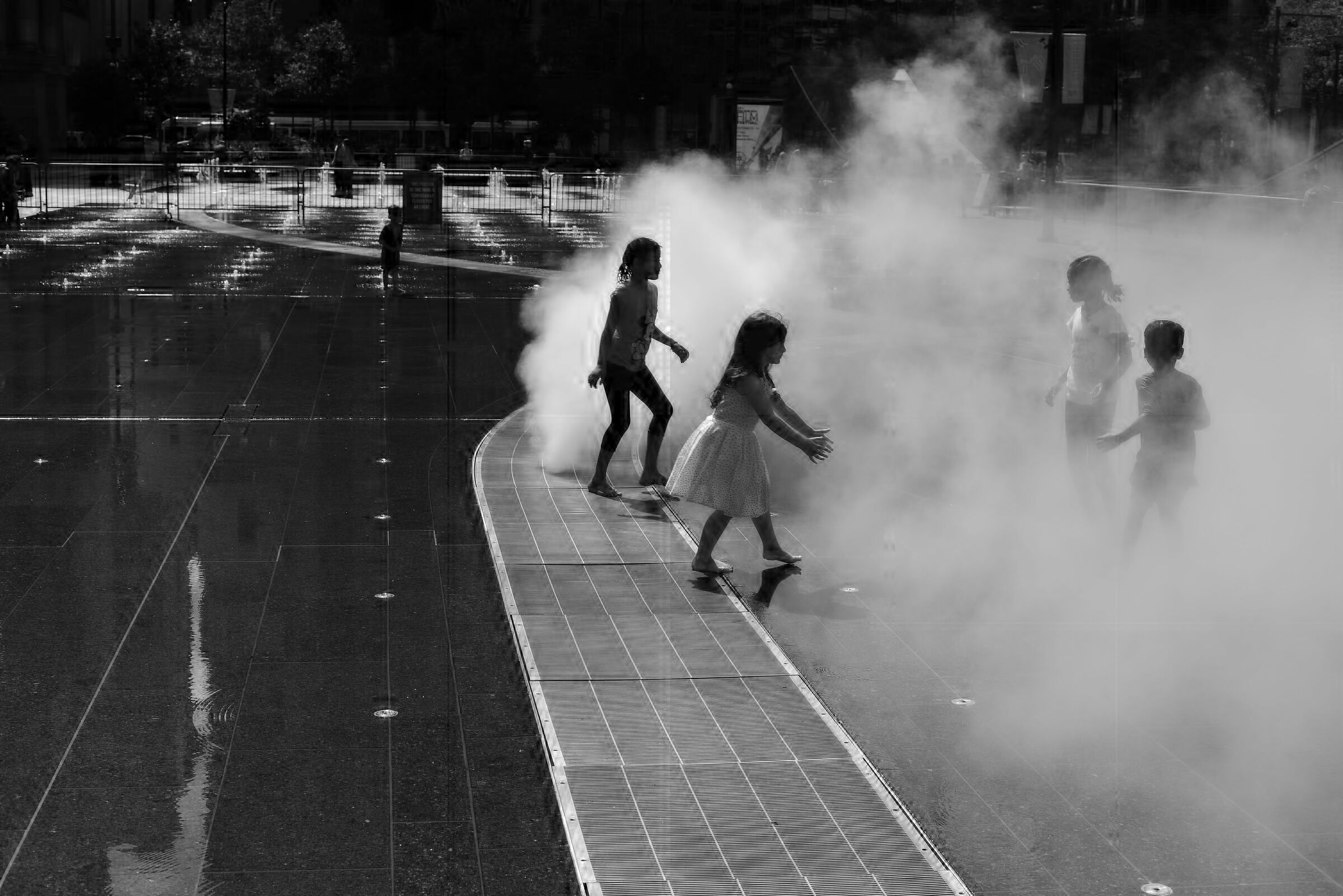 Children playing in Dilworth Park