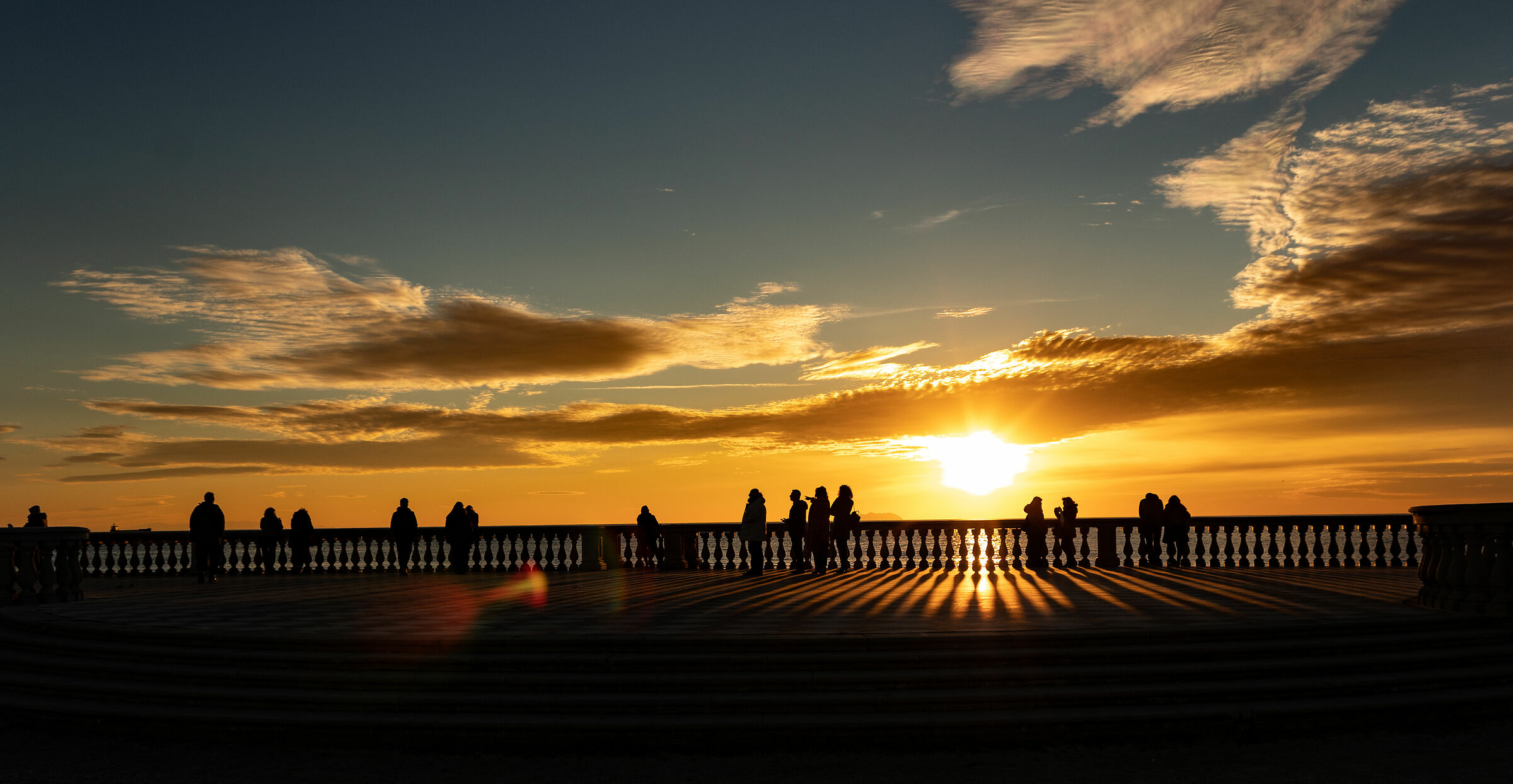 Tramonto su terrazza Mascagni, Livorno