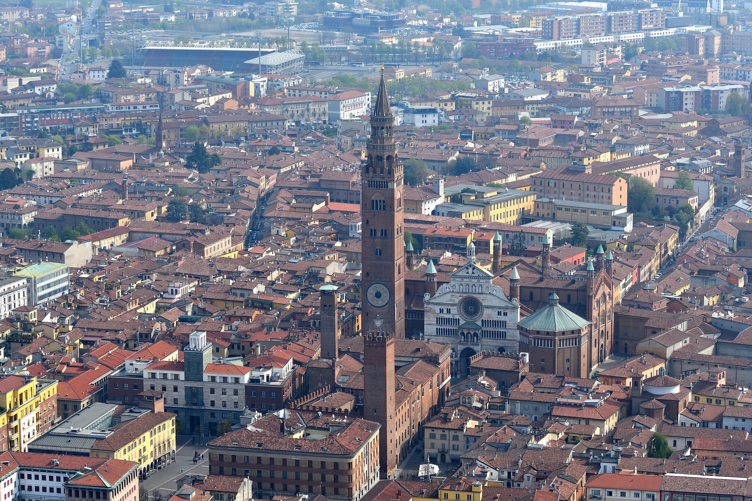 The Cathedral and the Torrazzo from above