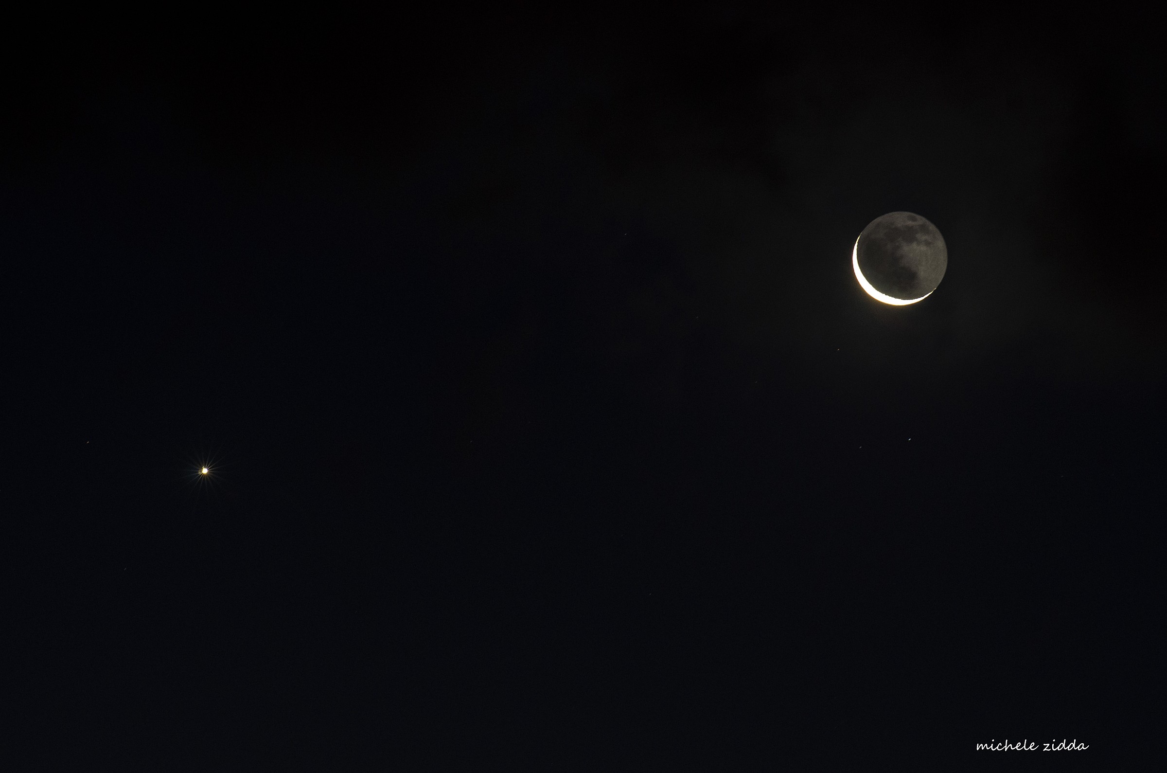 Luna calante 20% con annesso giove