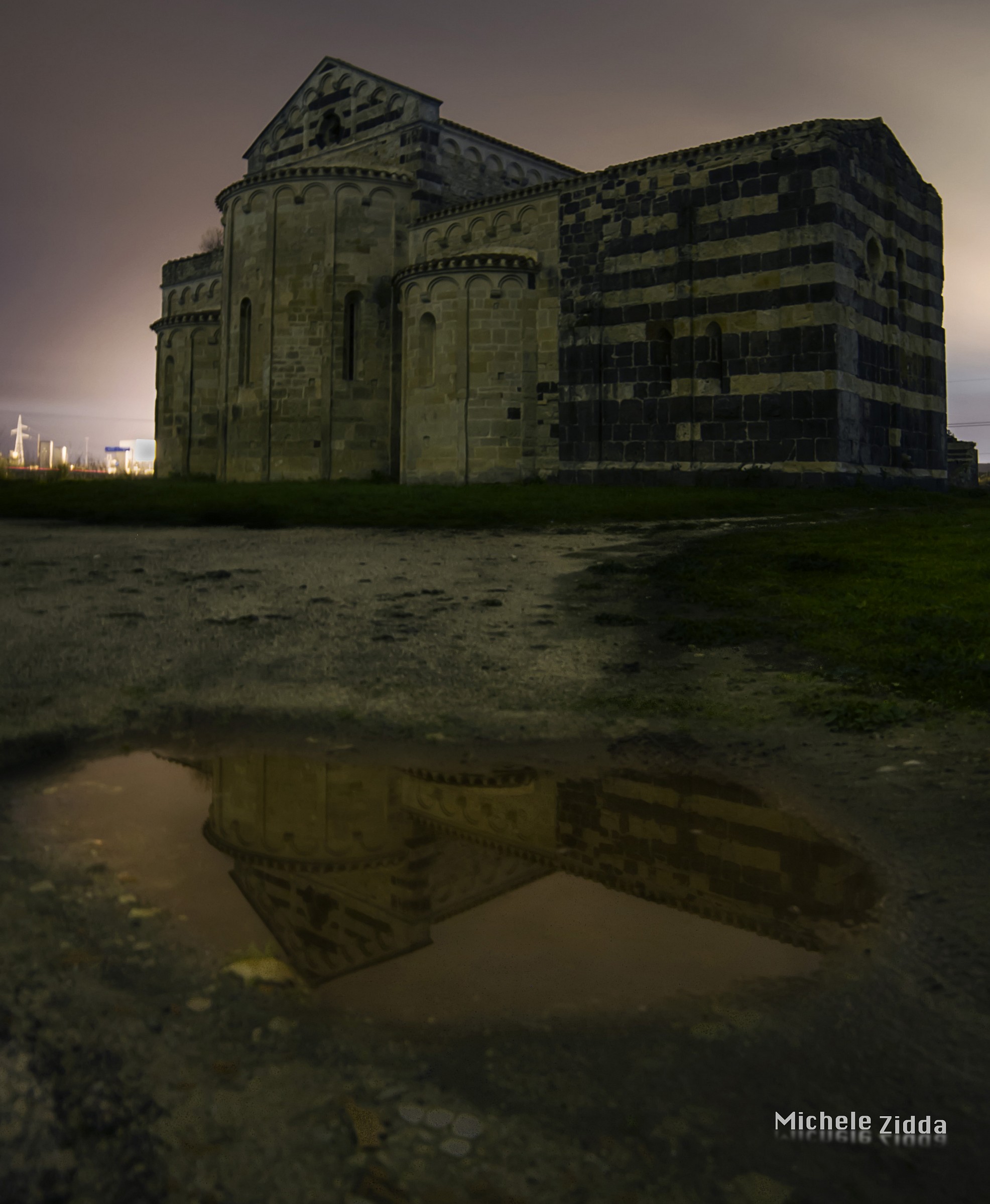 Reflection in puddle