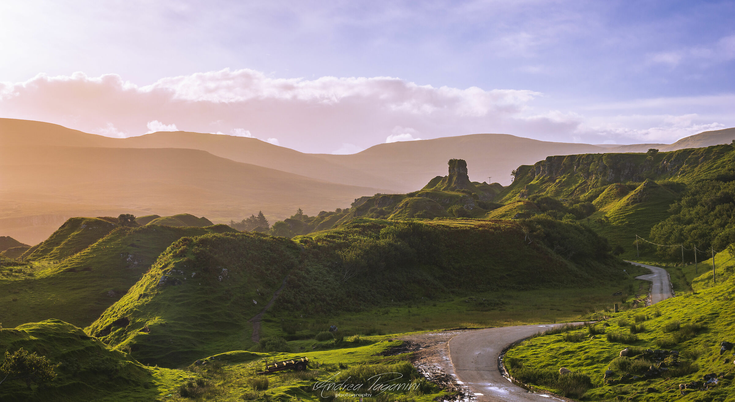 Sunrise on the way to the Fairy Glen