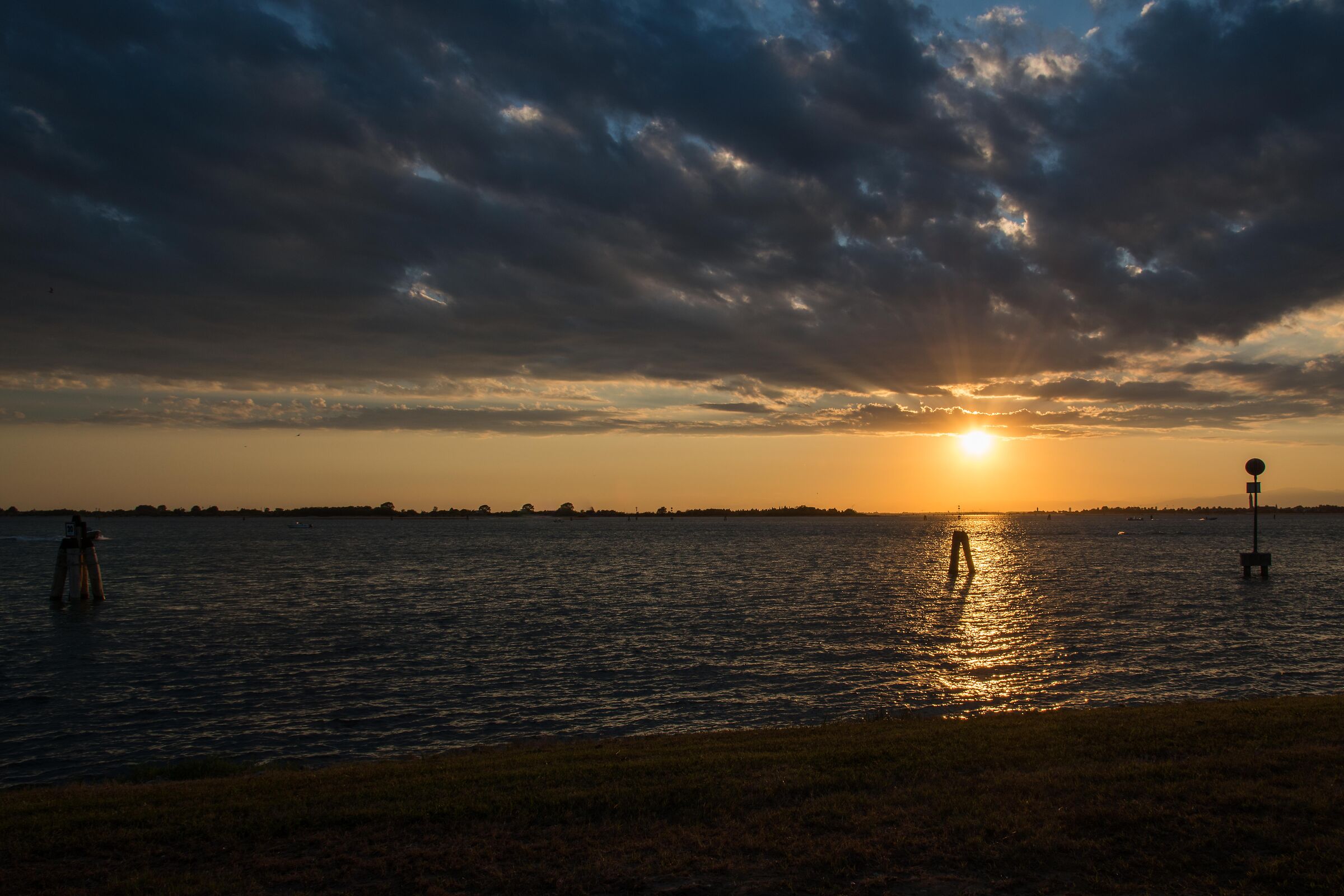 Tramonto sulla laguna di Venezia