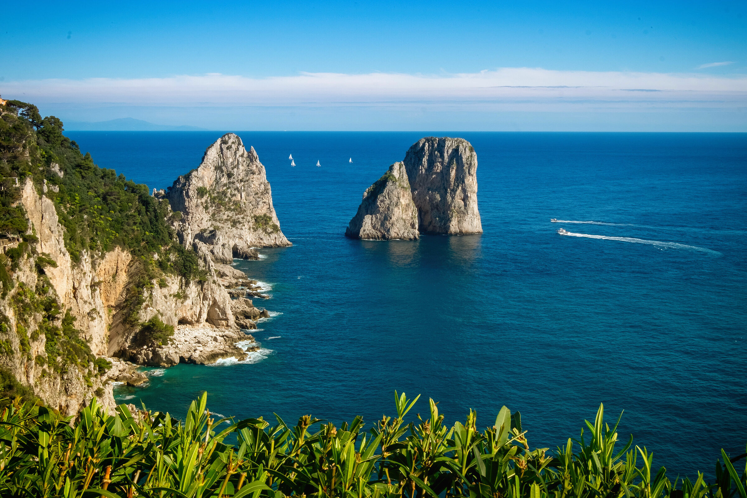 Faraglioni of Capri seen from the Gardens of Augustus