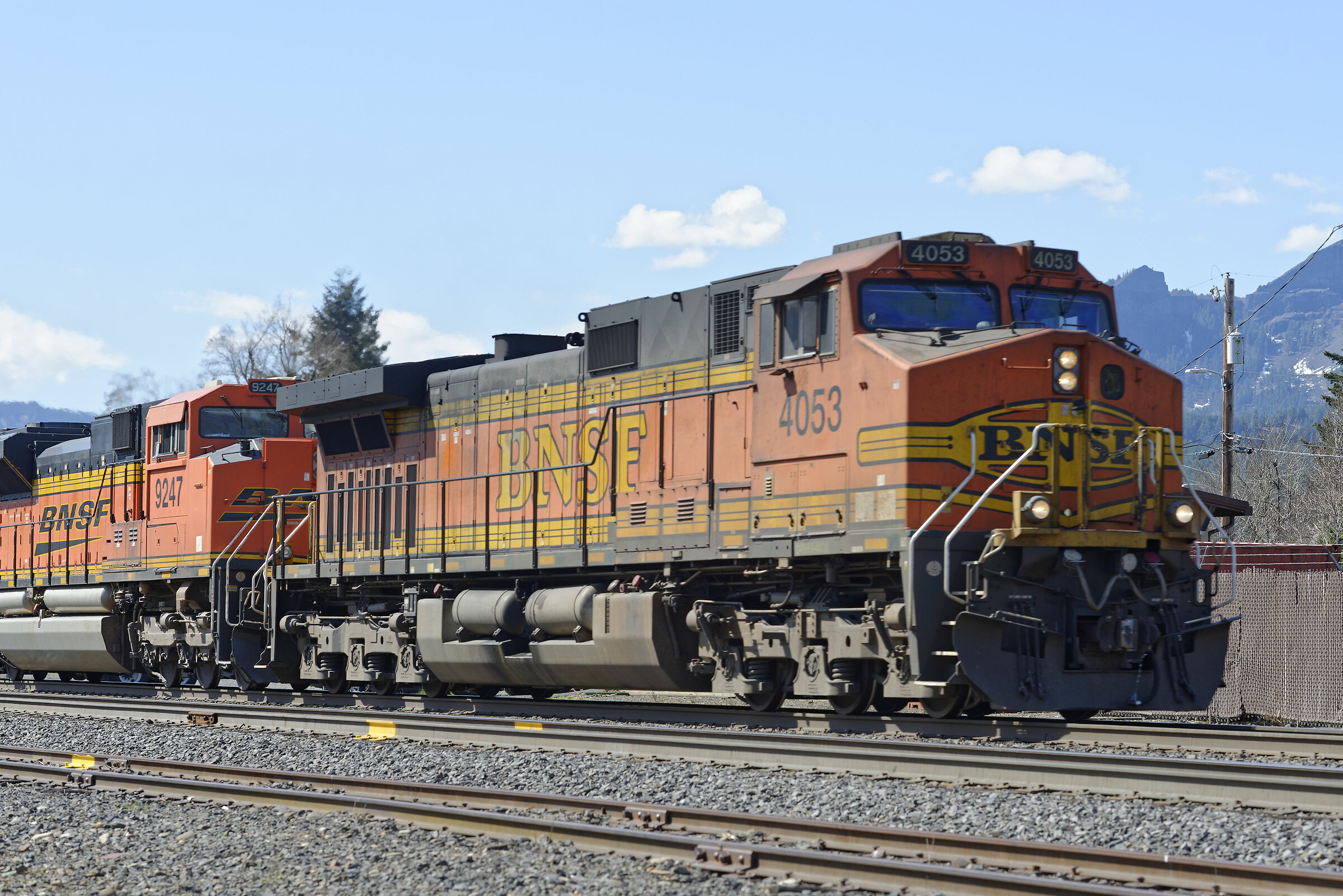BNSF Engine dal treno merci in America