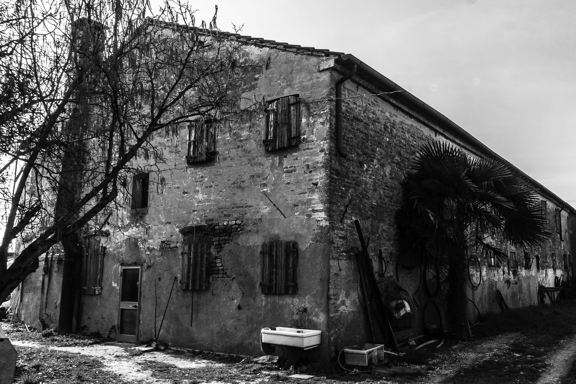 Black and white House