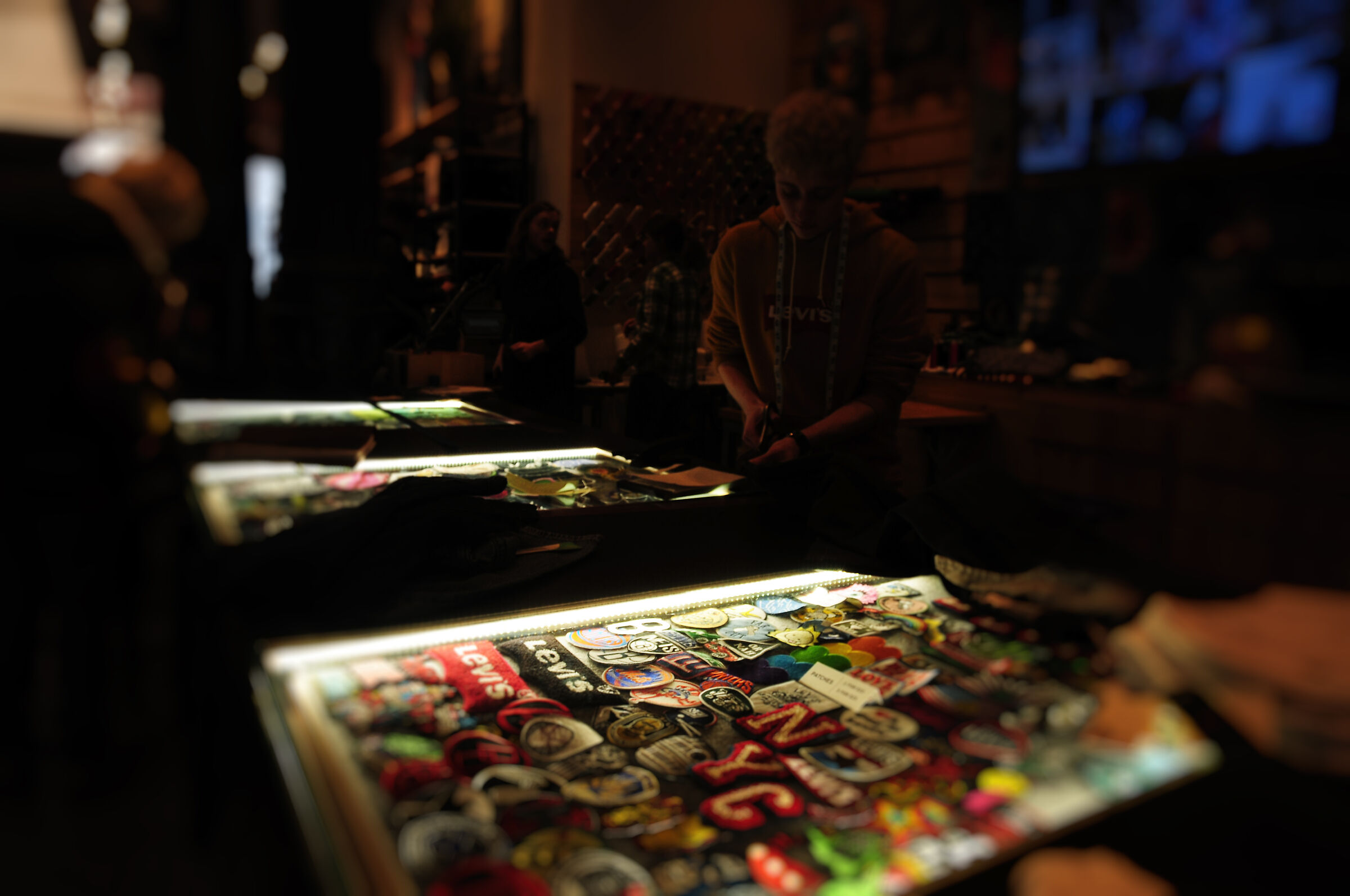 New York, inside the store, the clientele is