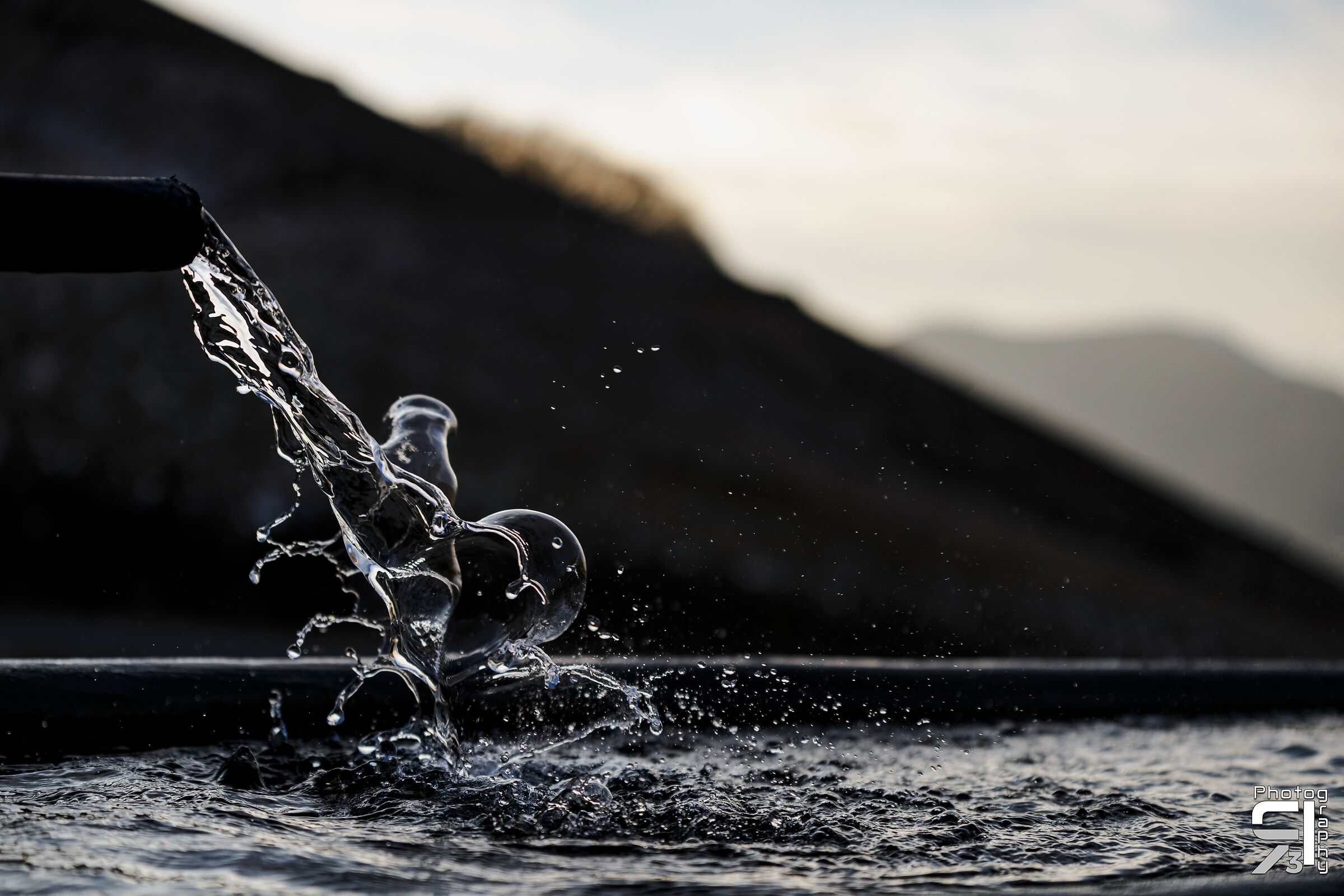 Scultura d'acqua soffiata