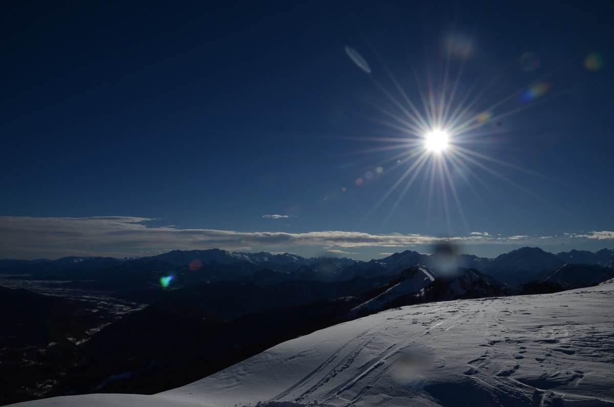 Landscape mountain skiing