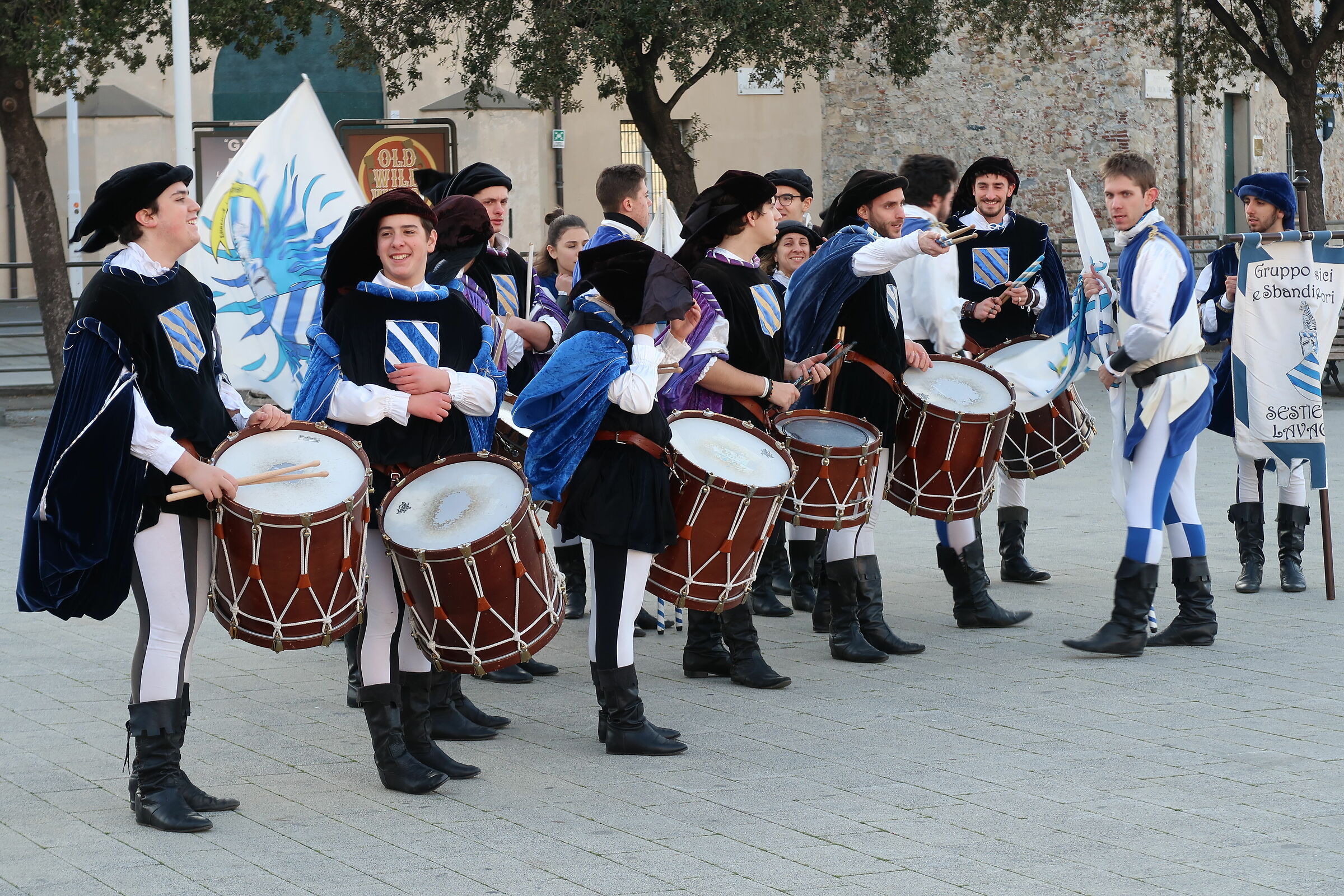 Musicians and Flag Flyers