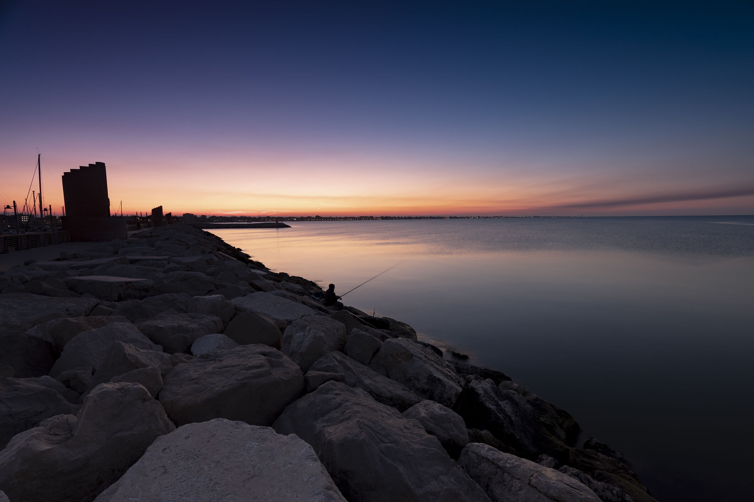 Rimini Fishing at sunset