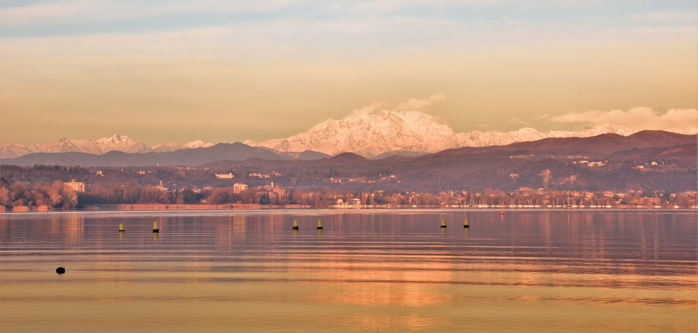 The Monte Rosa with the light that was beginning to increase...