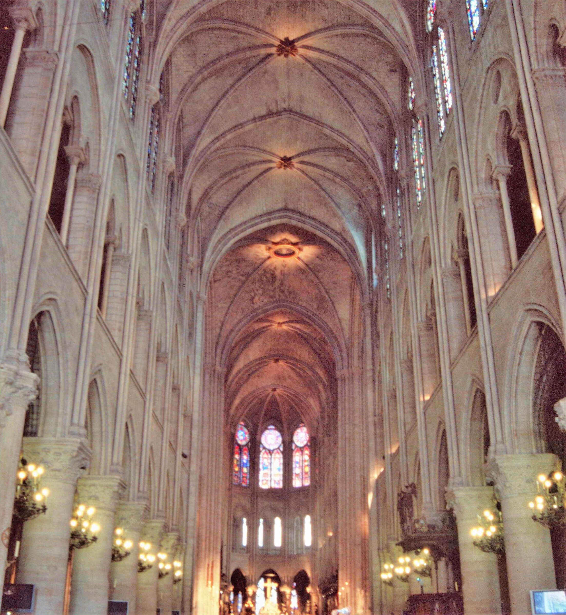 At the top the ceiling went almost completely destroyed