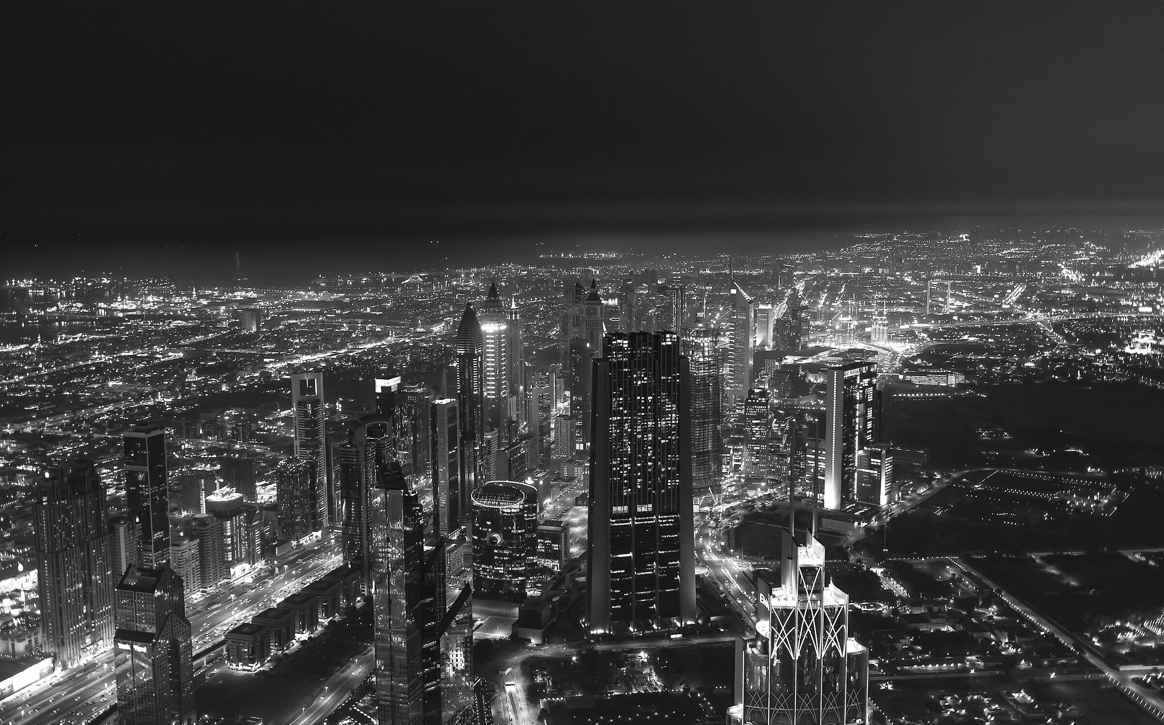 Dubai black and white