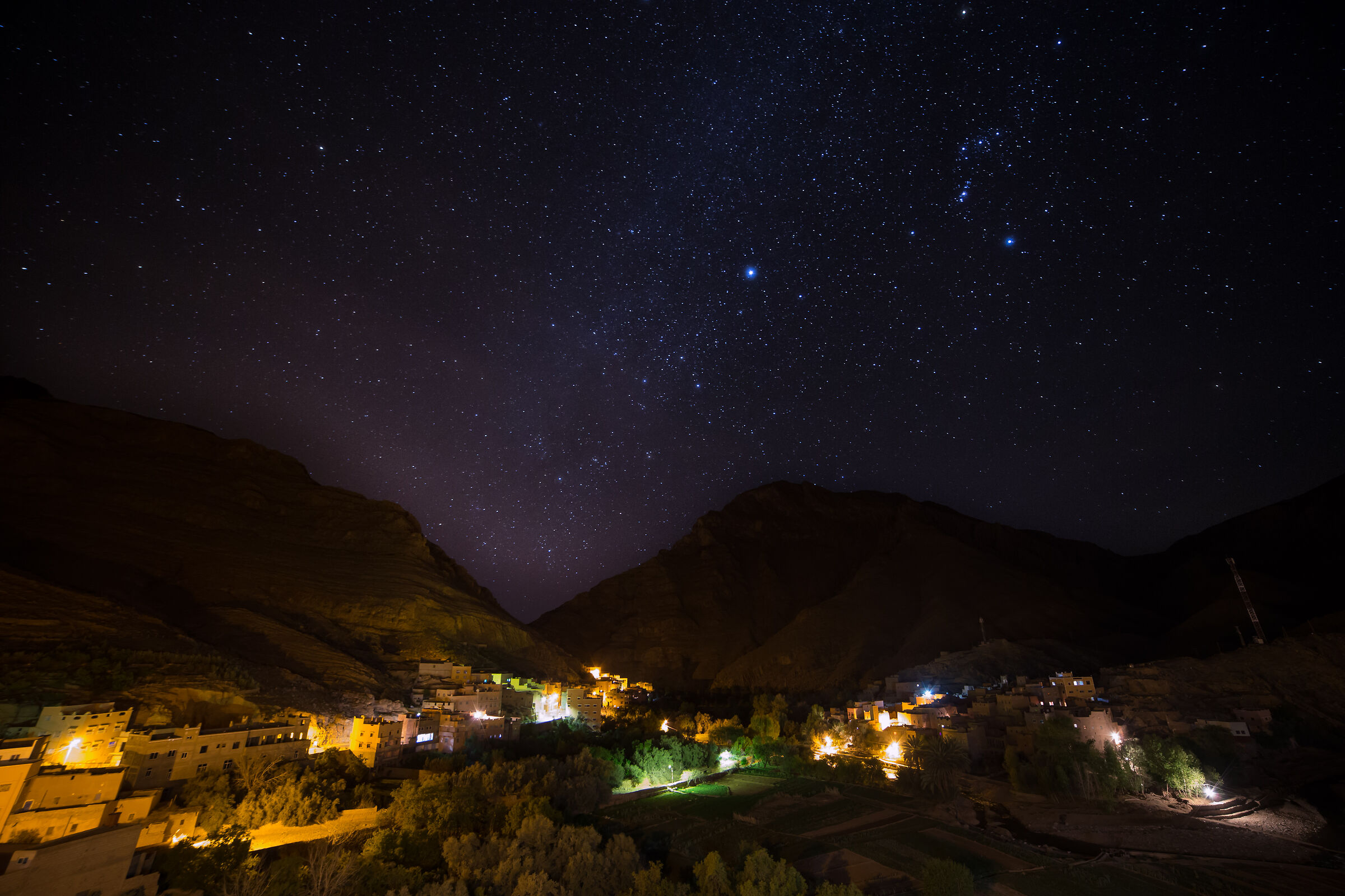 Stared Night in the Gorges du Todra