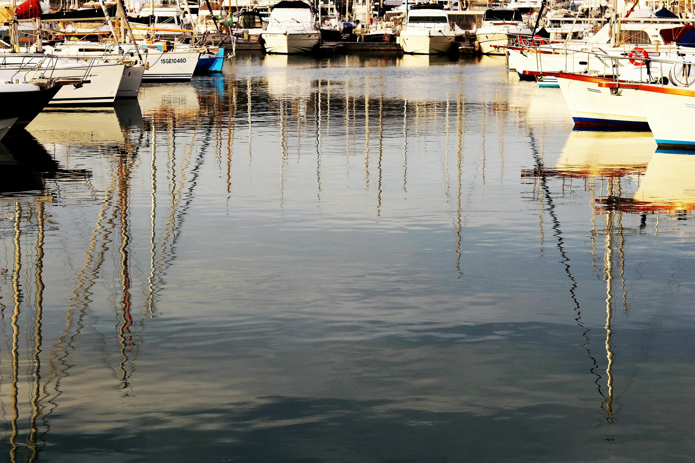 Reflections in the Port of Loano