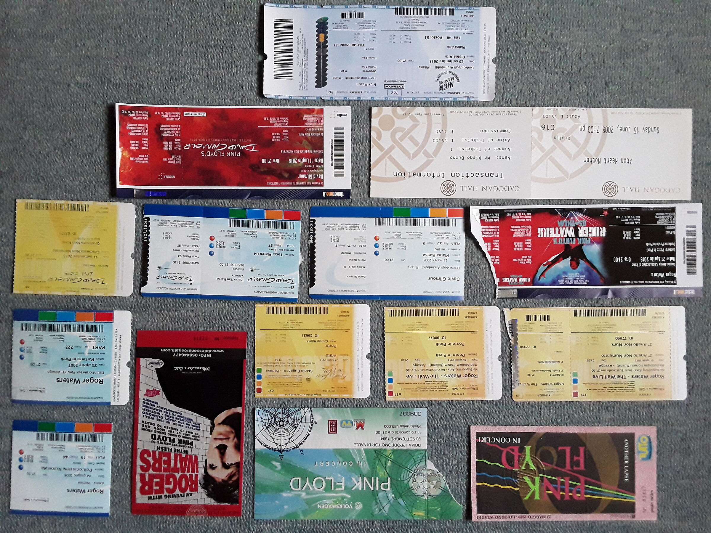 Concerti dei Pink Floyd (e dei vari componenti) visti