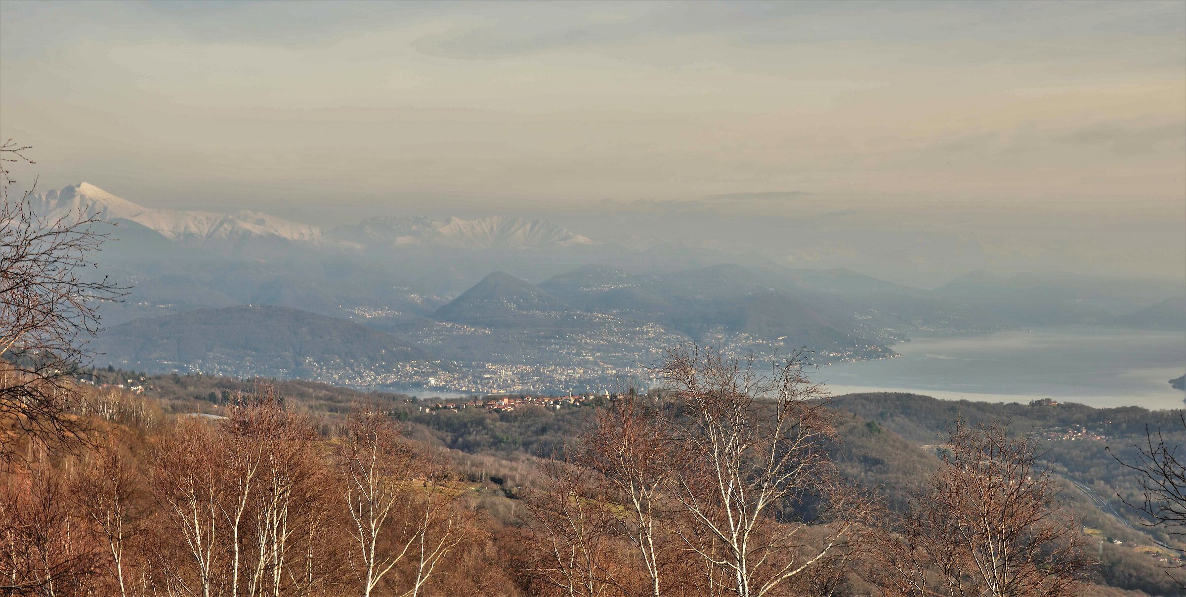 The mountains of Val Grande and down the city of
