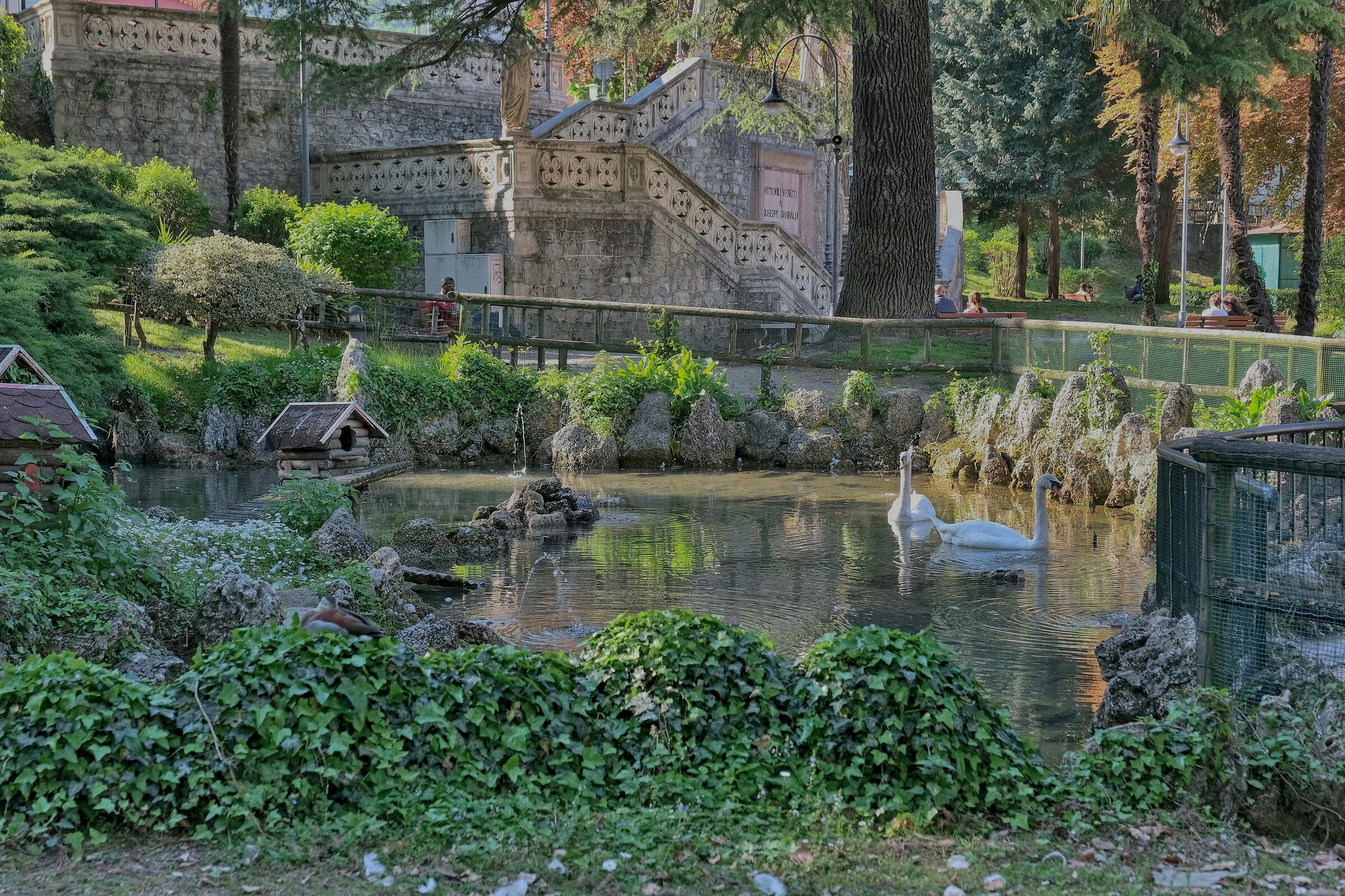 At The Parco di Vittorio Veneto.