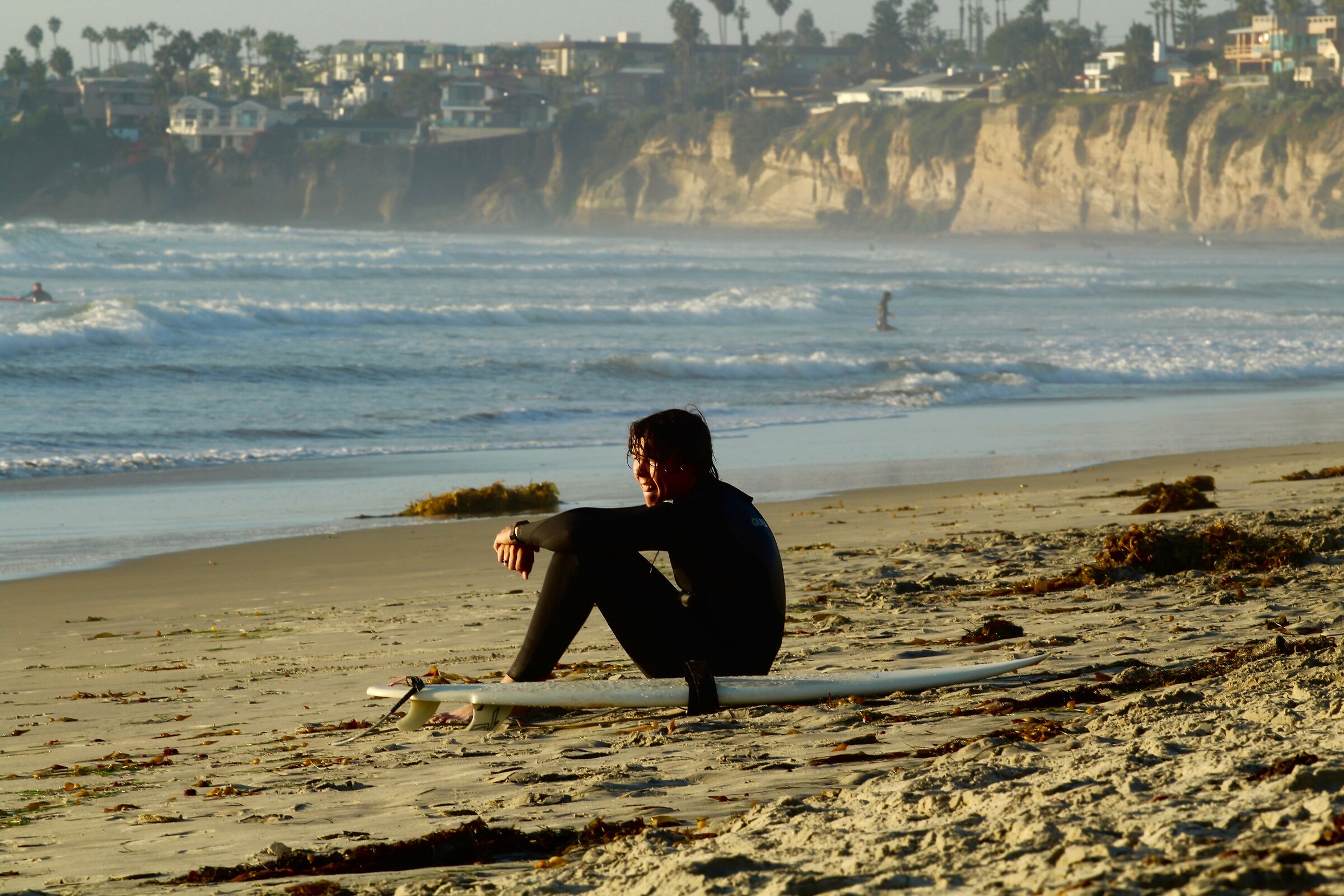 Sunset Pacific Beach Surfer