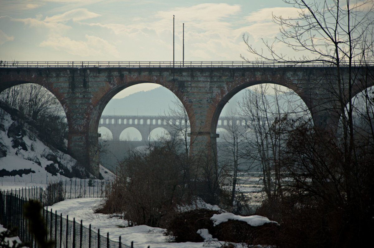 Cuneo, the bridges on the Stura
