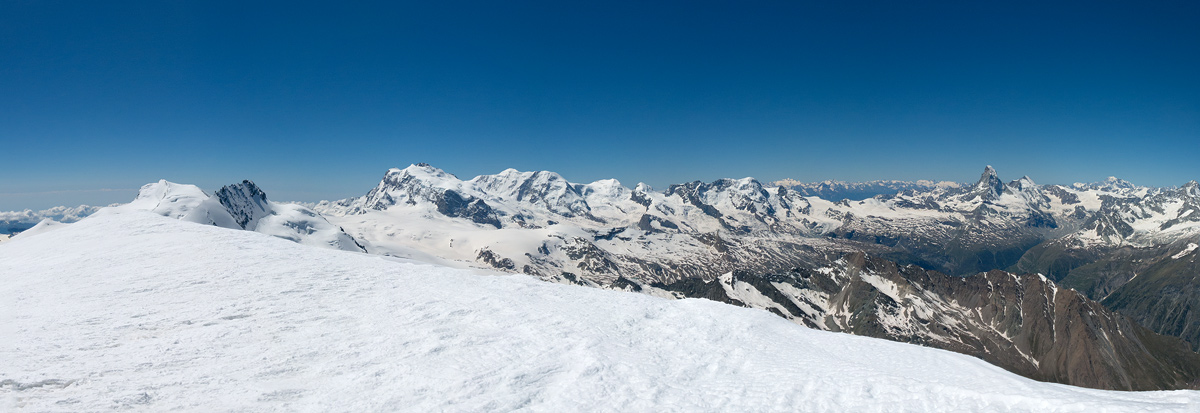 Panorama dalla vetta dell'Alphubel