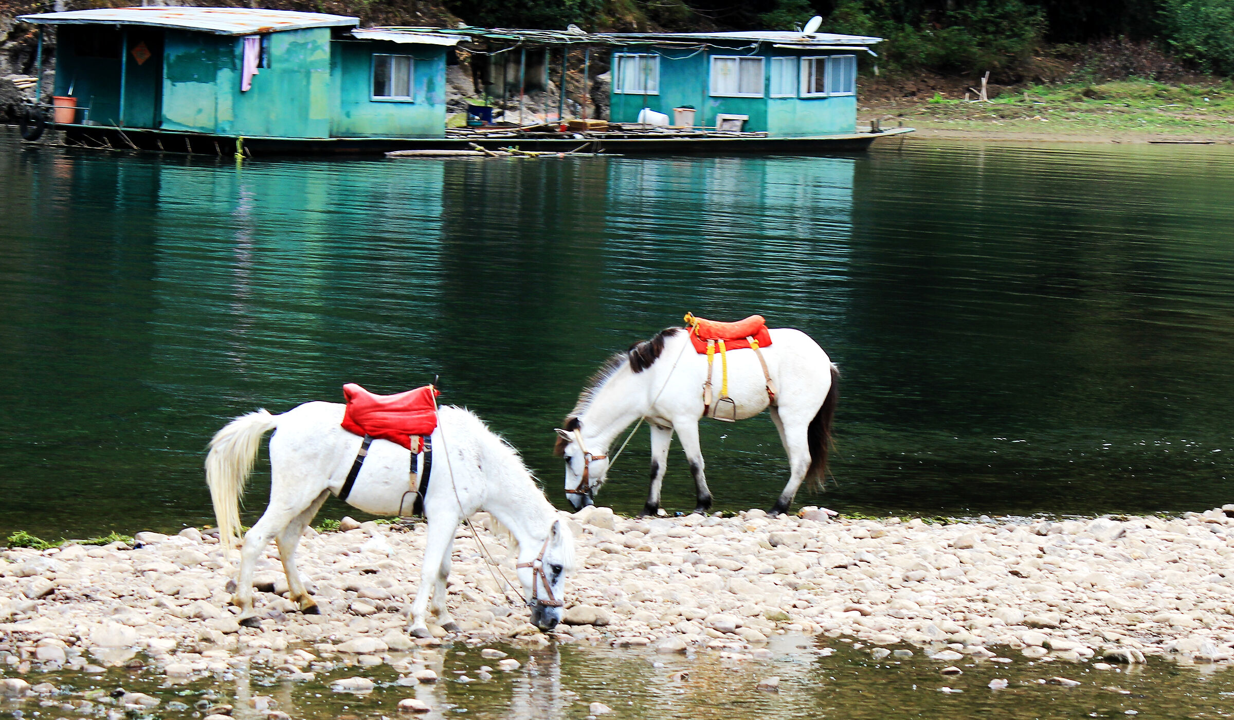 China traveling on the river