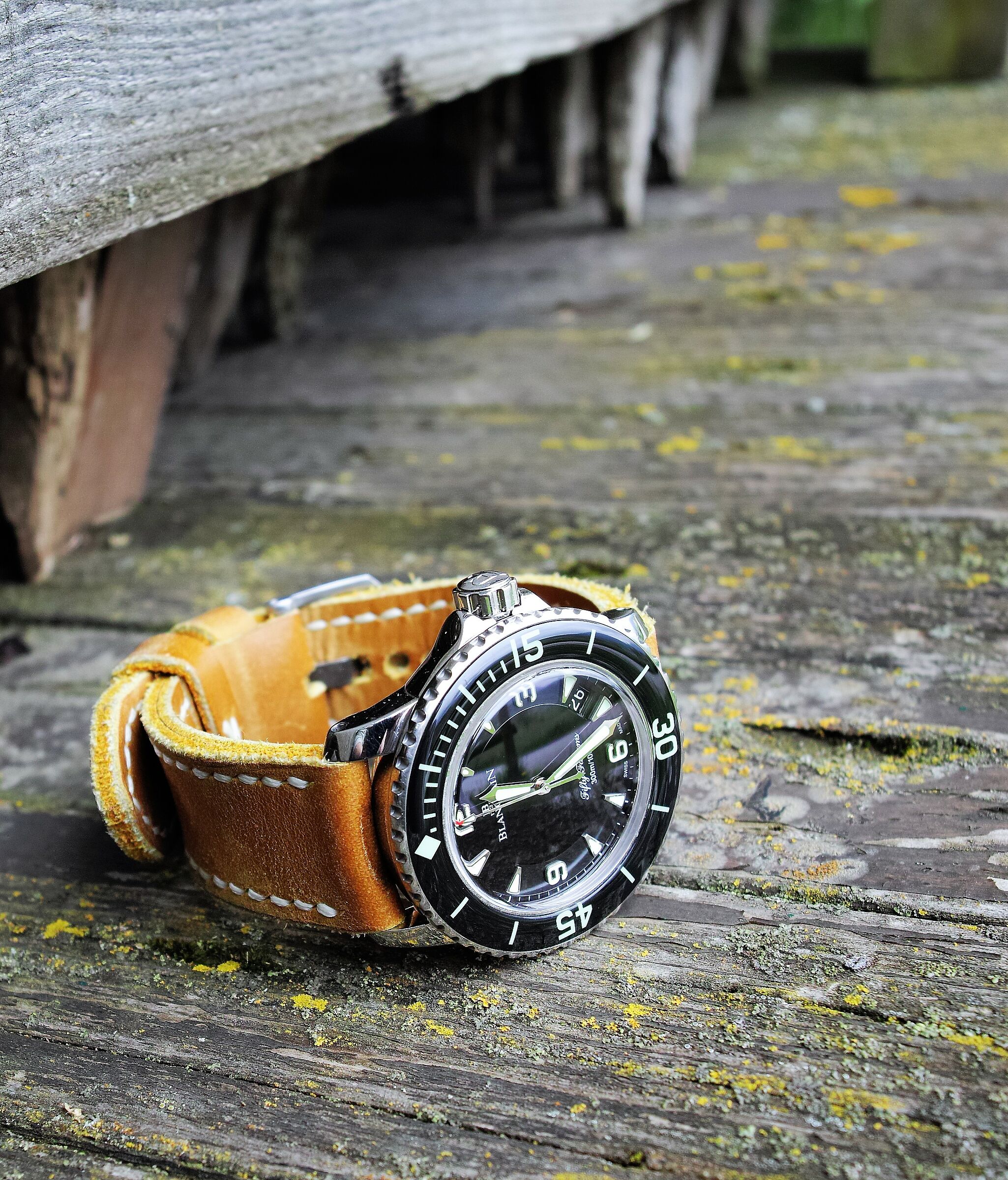 Ocher Leather on Blancpain FF