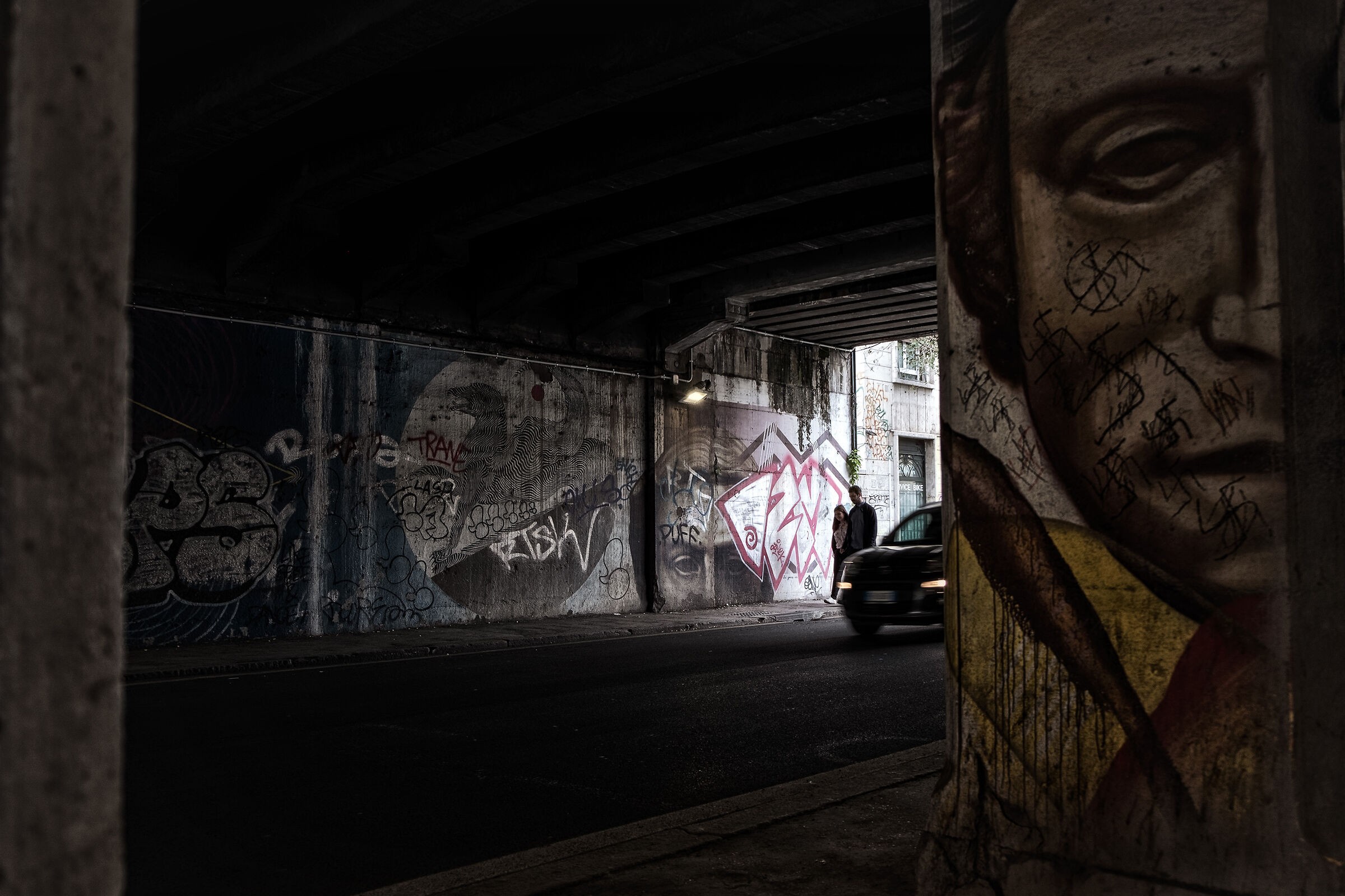 Sotto il ponte dell'Ostiense