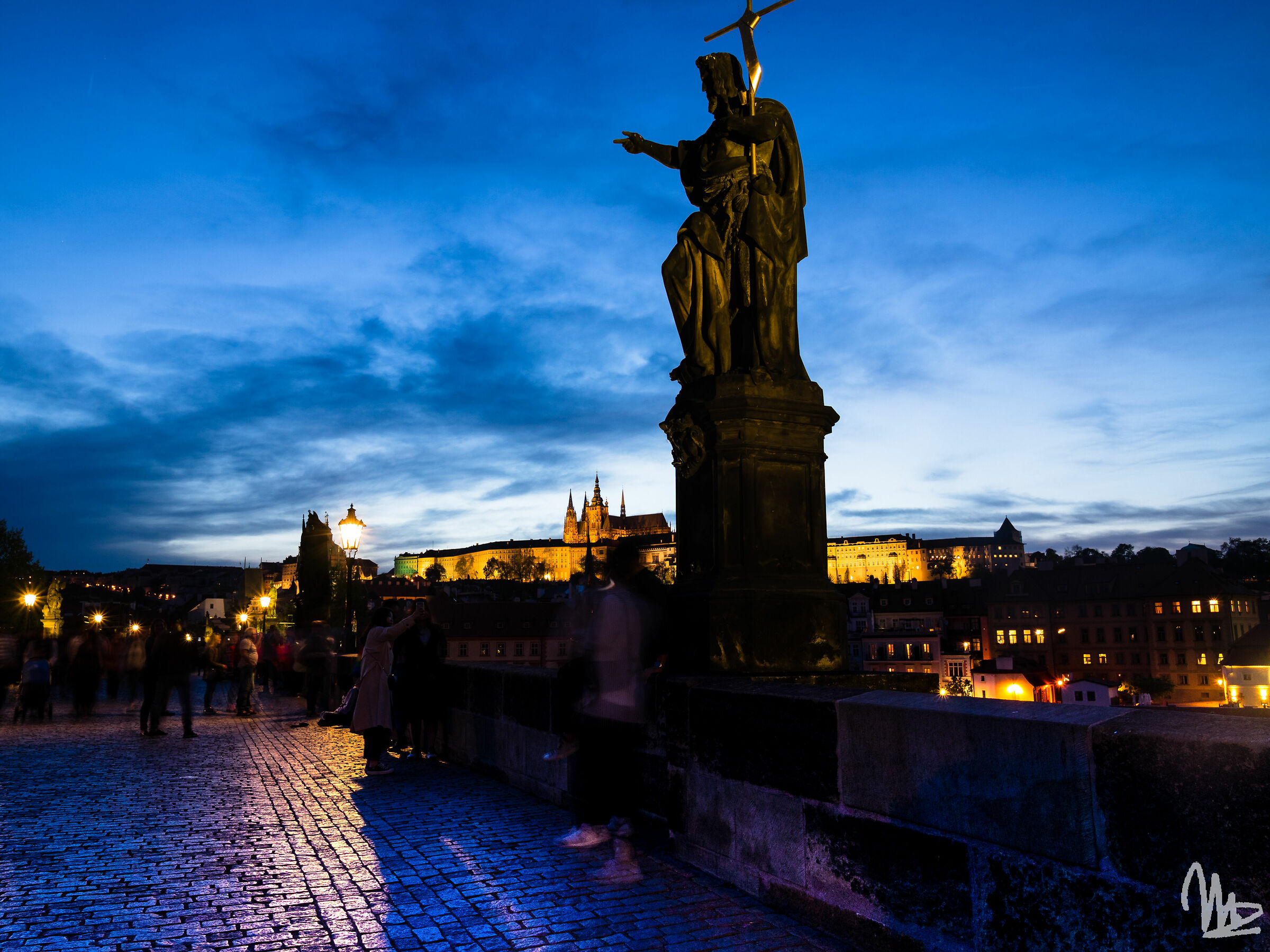 Charles Bridge at dusk