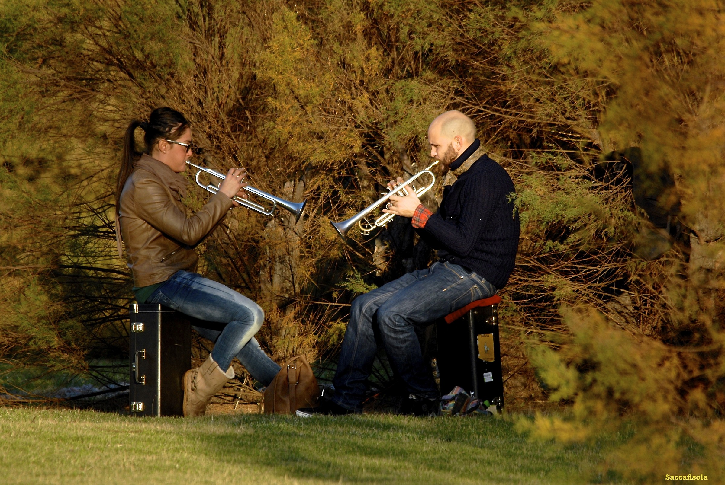 Two hearts in two trumpets ...