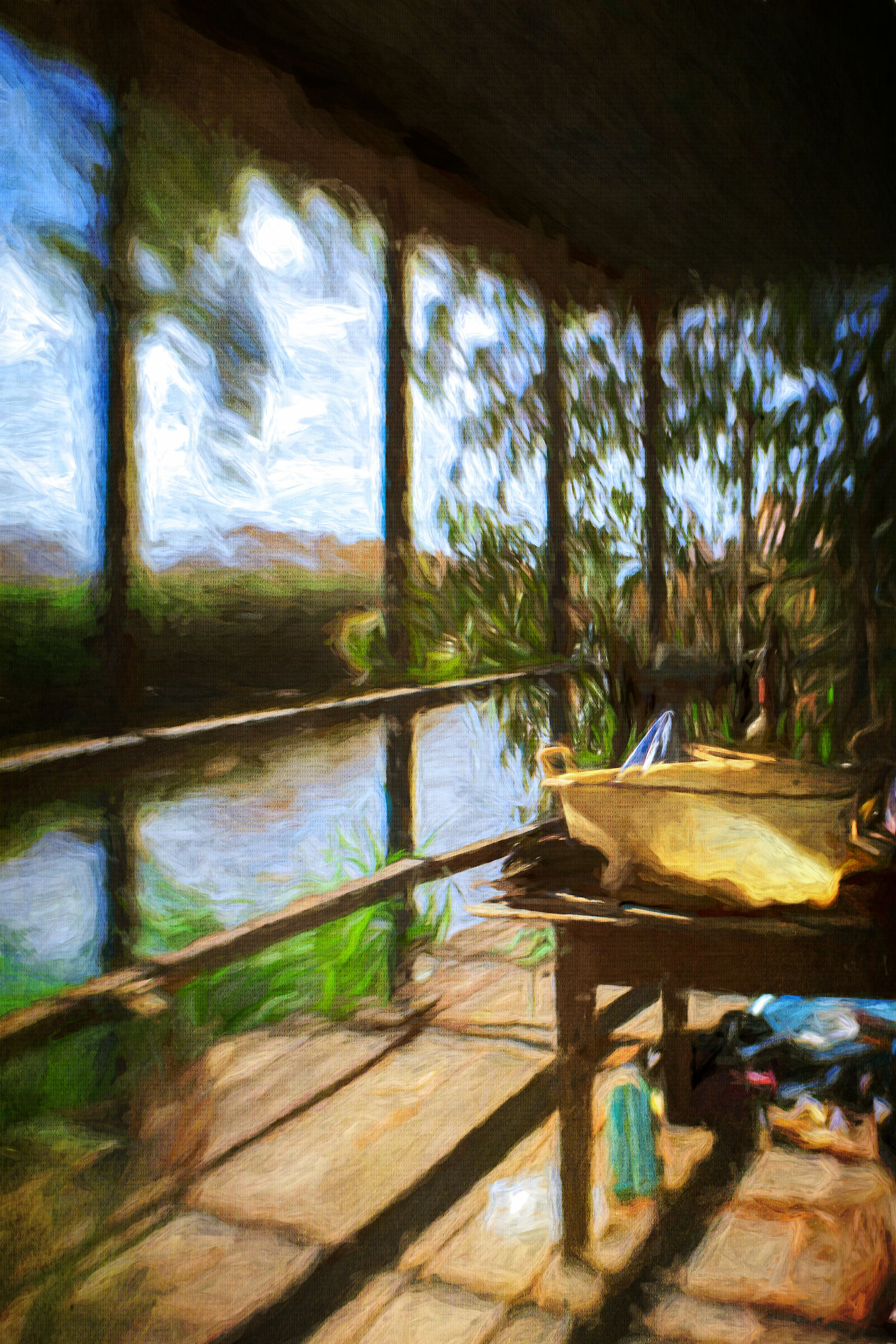 Bilancia sul lago di Massaciuccoli