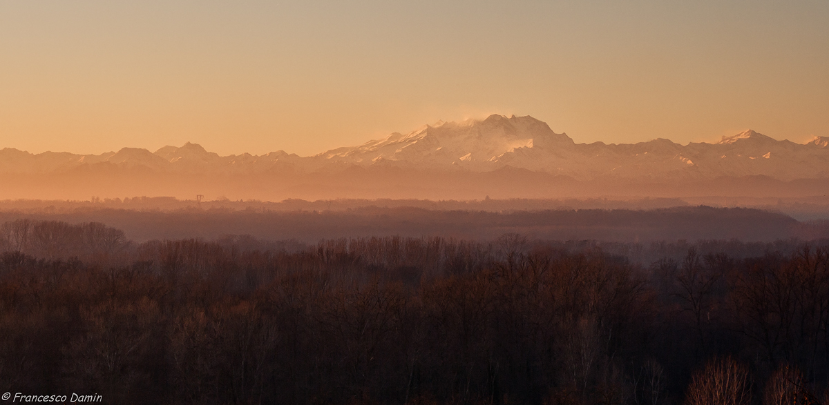 Monte Rosa at sunset