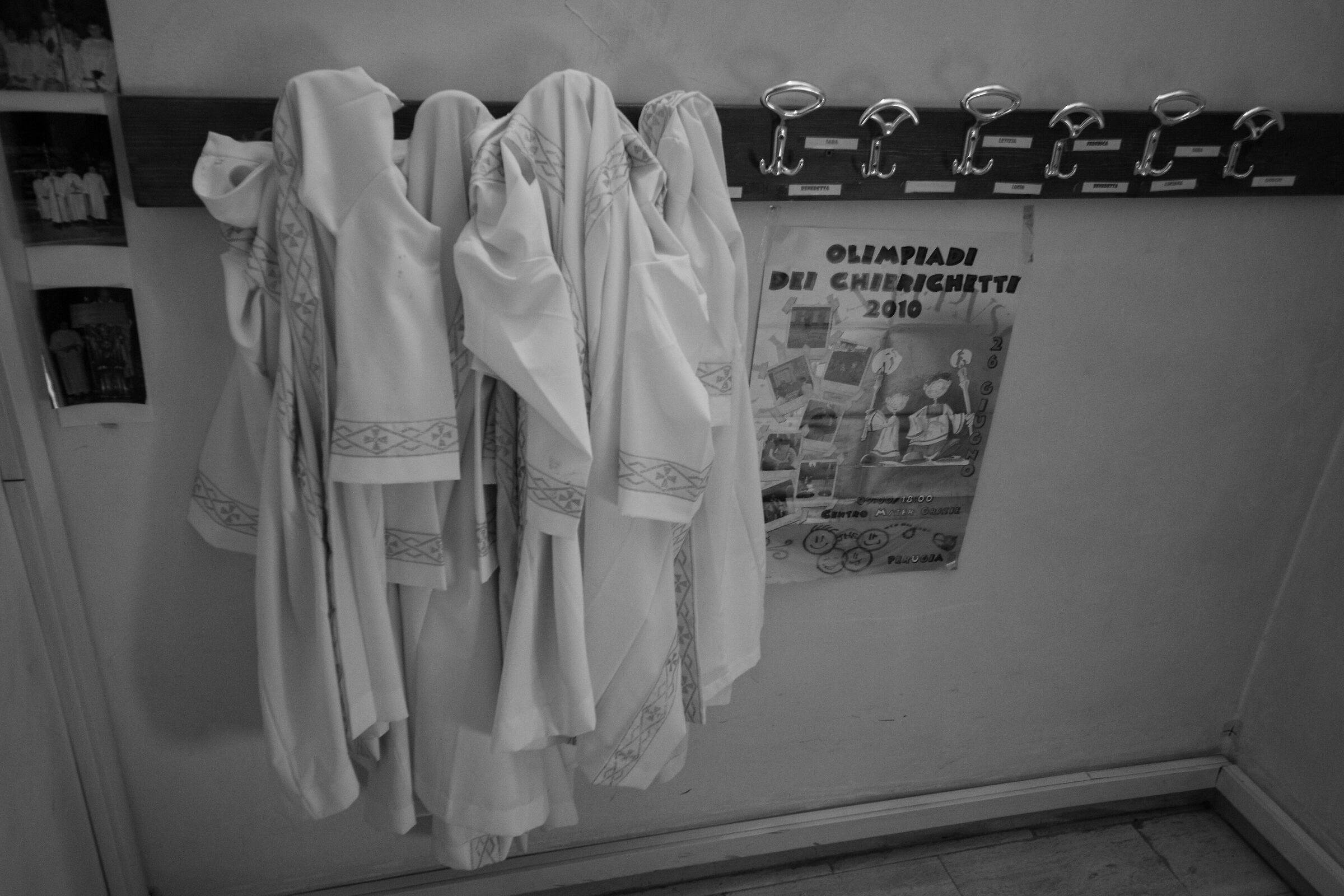 In the sacristy.....