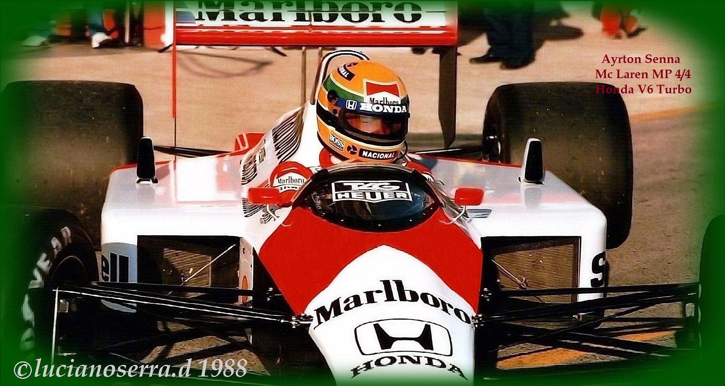 Ayrton Senna su McLaren MP 4/4 Honda V6 Turbo - 1987