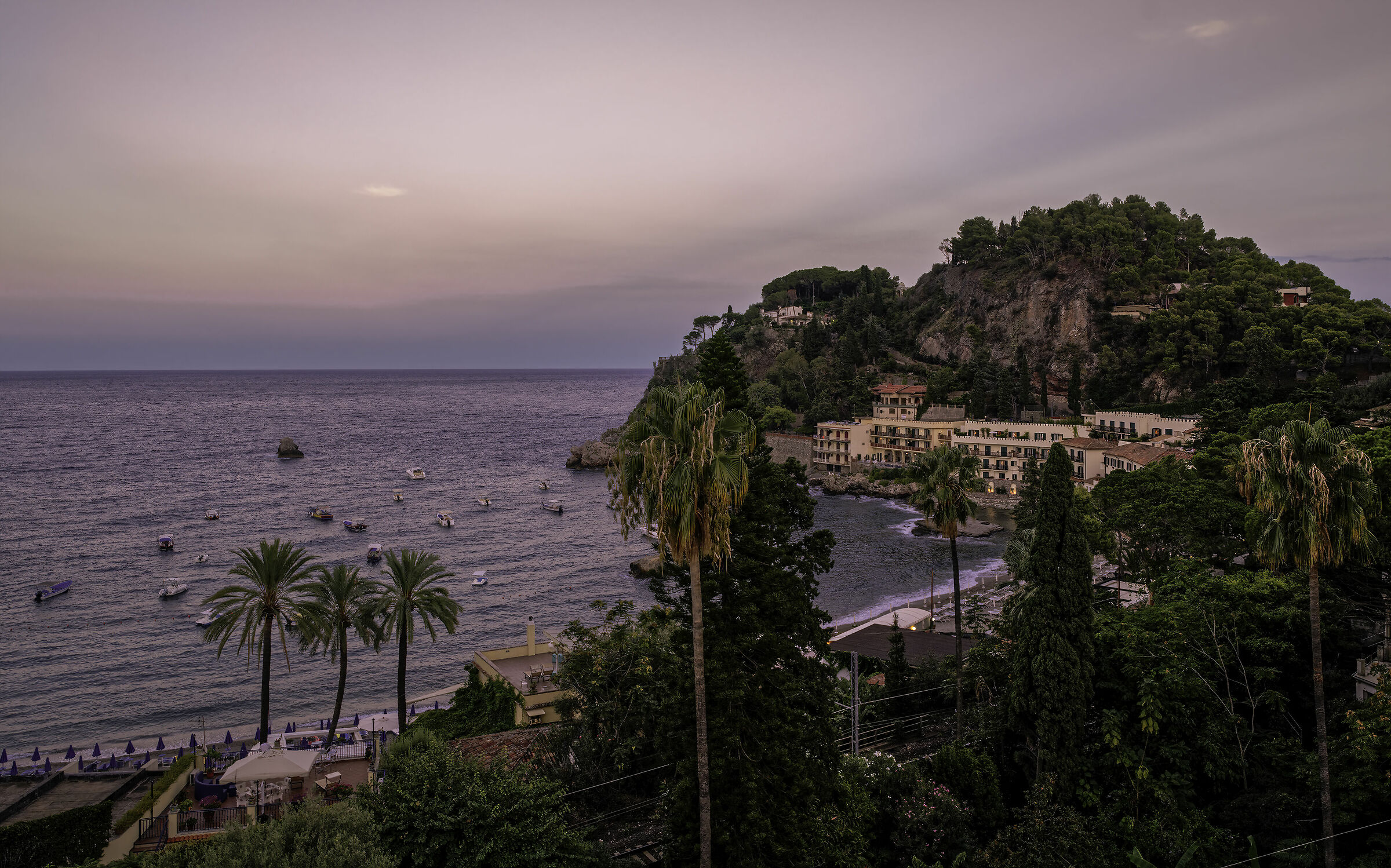 Tramonto Taormina mare