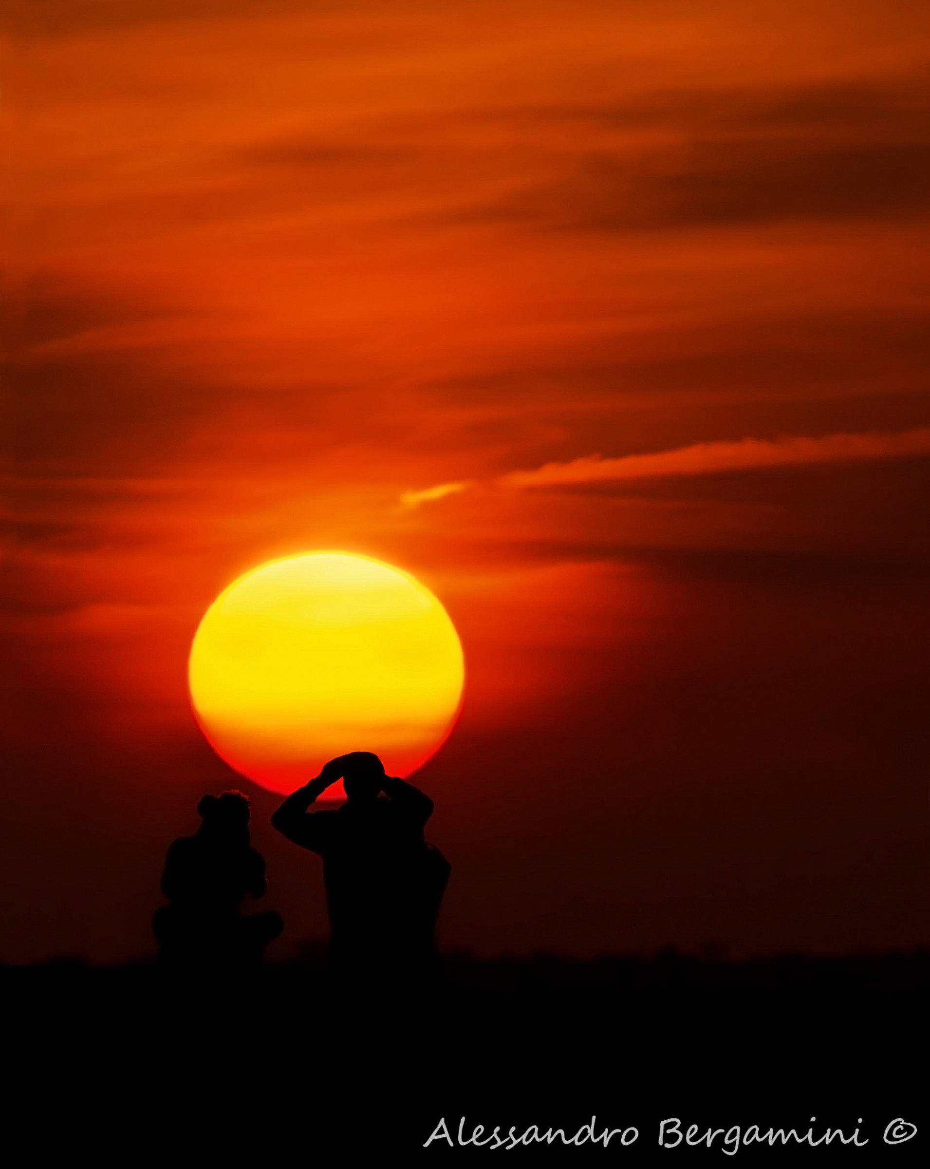 photograph the sunset in the desert Indian ..