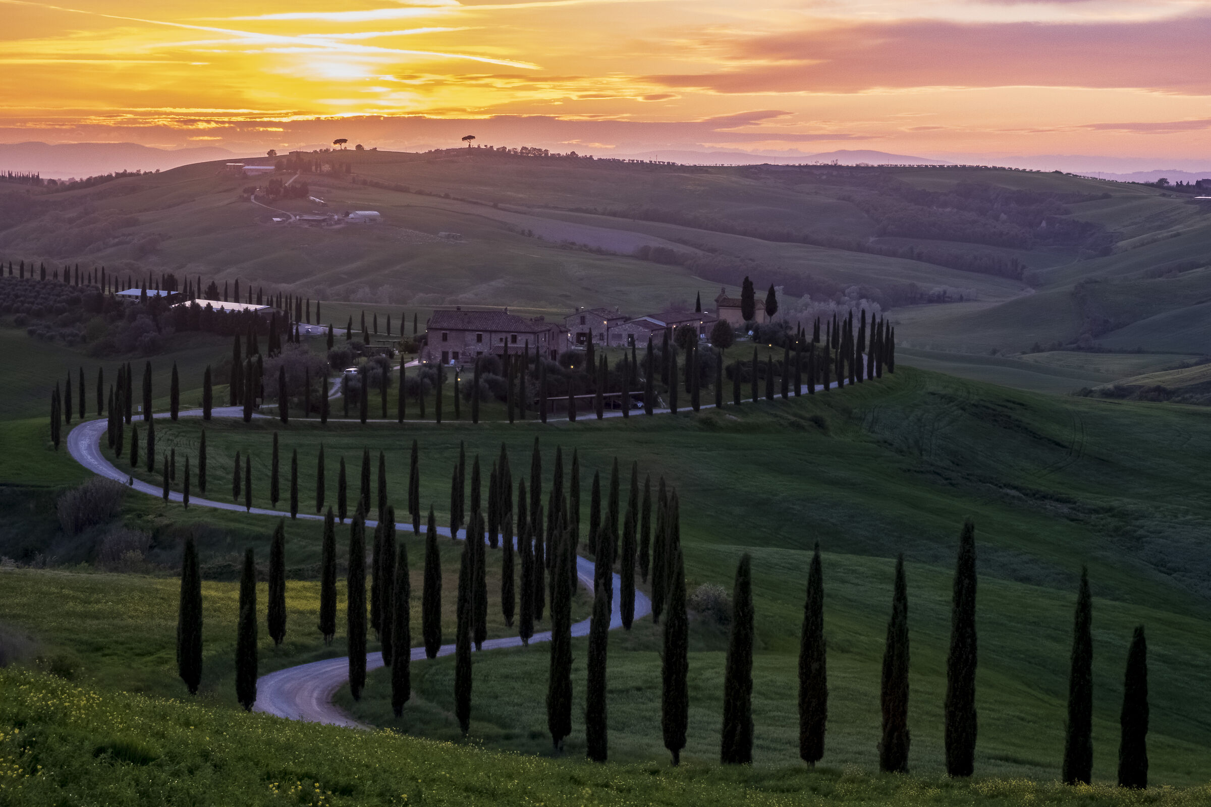 Sunset at Podere Baccoleno