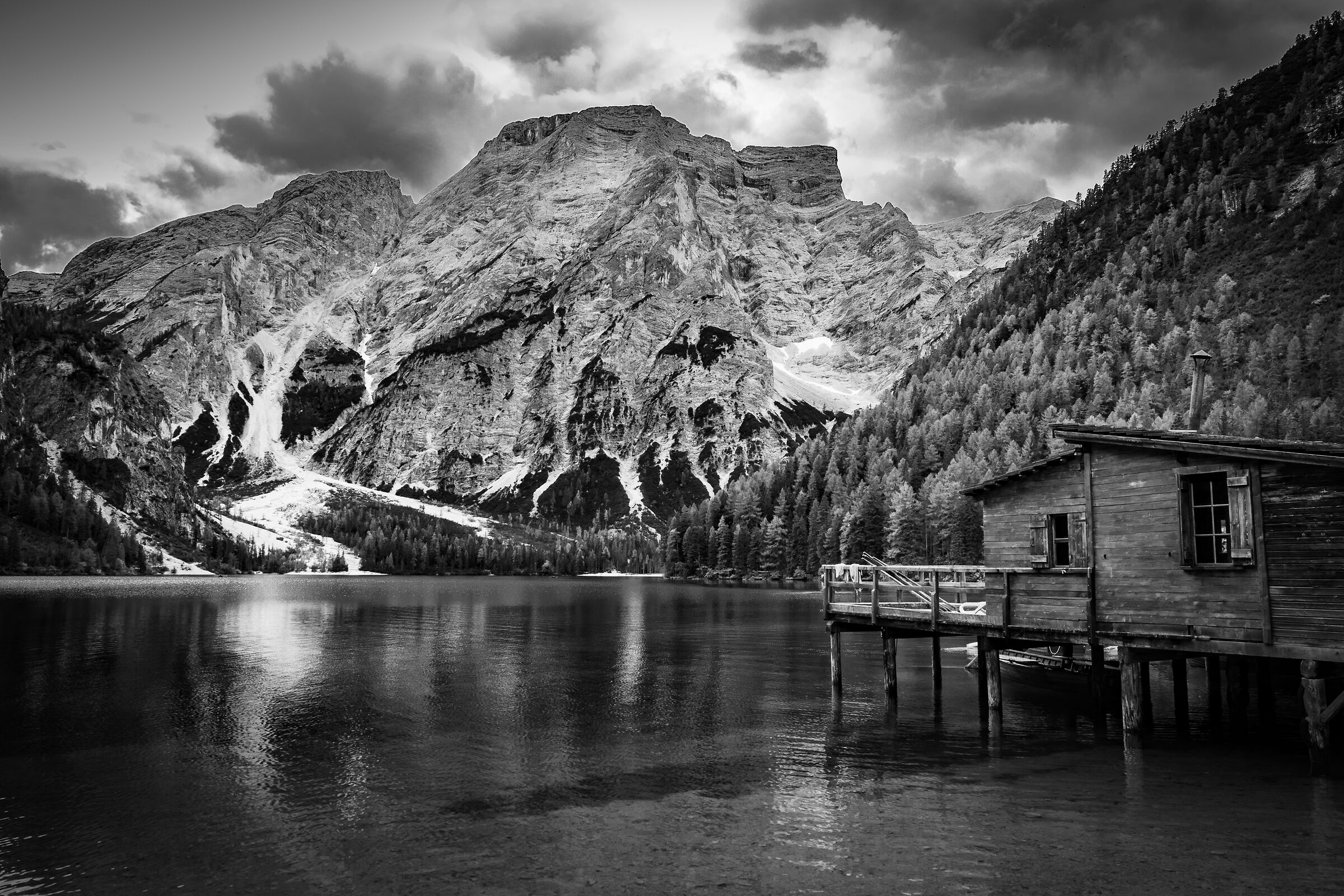Braies in B&W