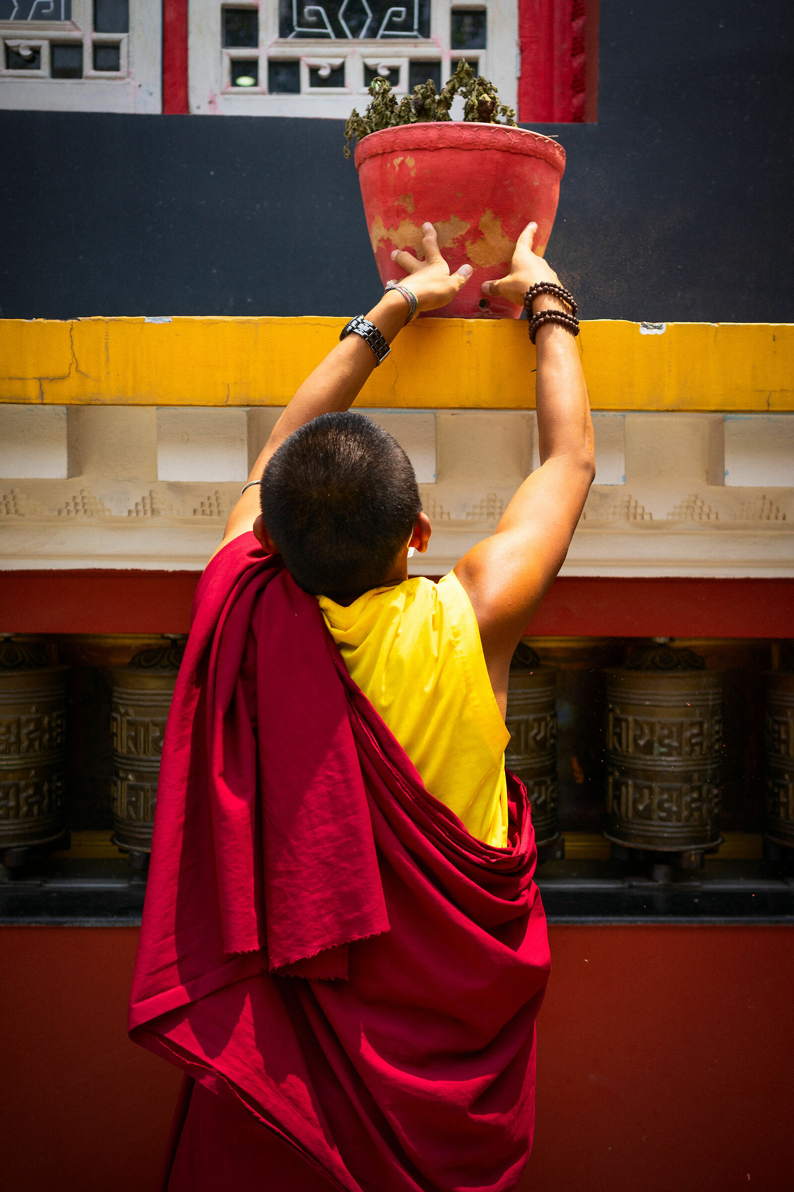 Setting up for the Ceremony