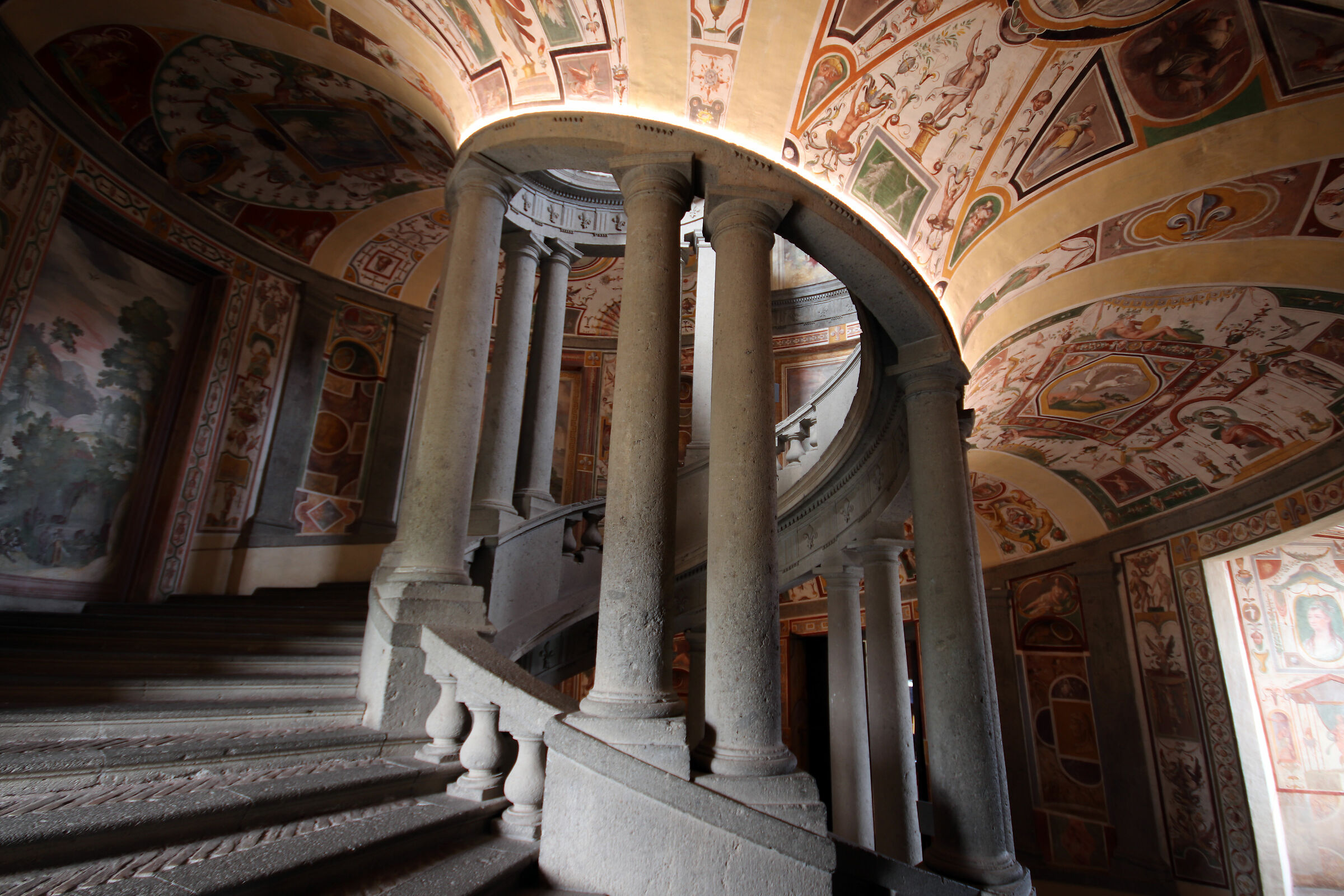 The staircase directed by Palazzo Farnese in Caprarola